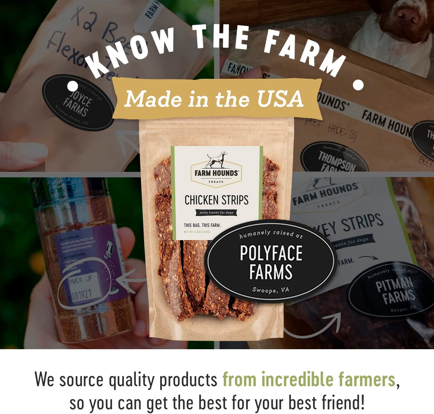 Farm Hounds - Chicken Strips - Premium Natural Jerky for Dogs - 100% Humanely Raised Chicken- Break-to-Size - Great for Training