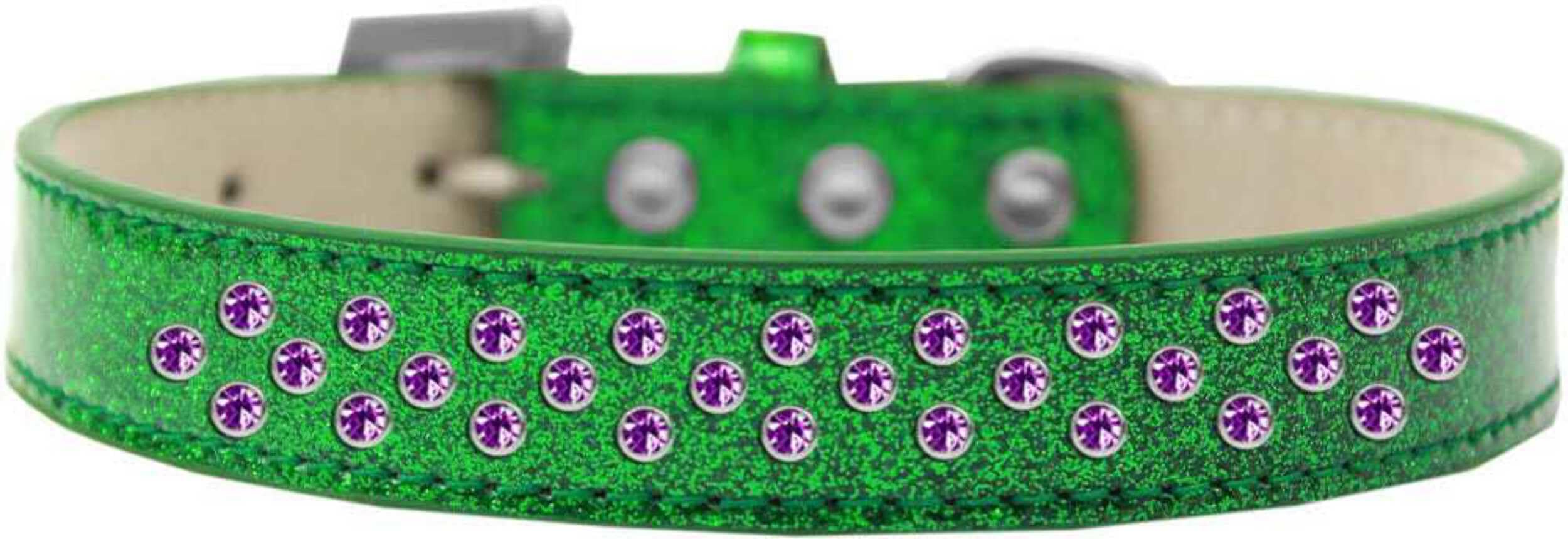 Dog, Puppy & Pet Ice Cream Collar, Purple Crystal Rimsets Sprinkles Pink 12