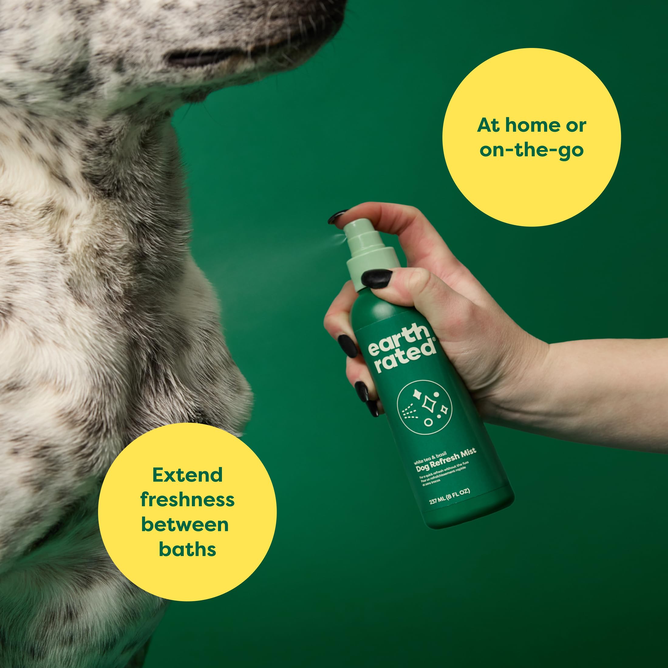 Earth Rated Dog Deodorizing Spray, Conditioning & Odor-Eliminating Perfume For Dogs, For All Coat Types, Refreshing White Tea &