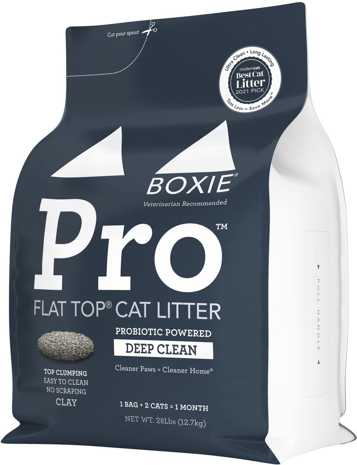 Boxiecat Pro Deep Clean, Scent Free, Probiotic Clumping Cat Litter - Clay Formula - Cleaner Home - Ultra Clean Litter Box, Probi