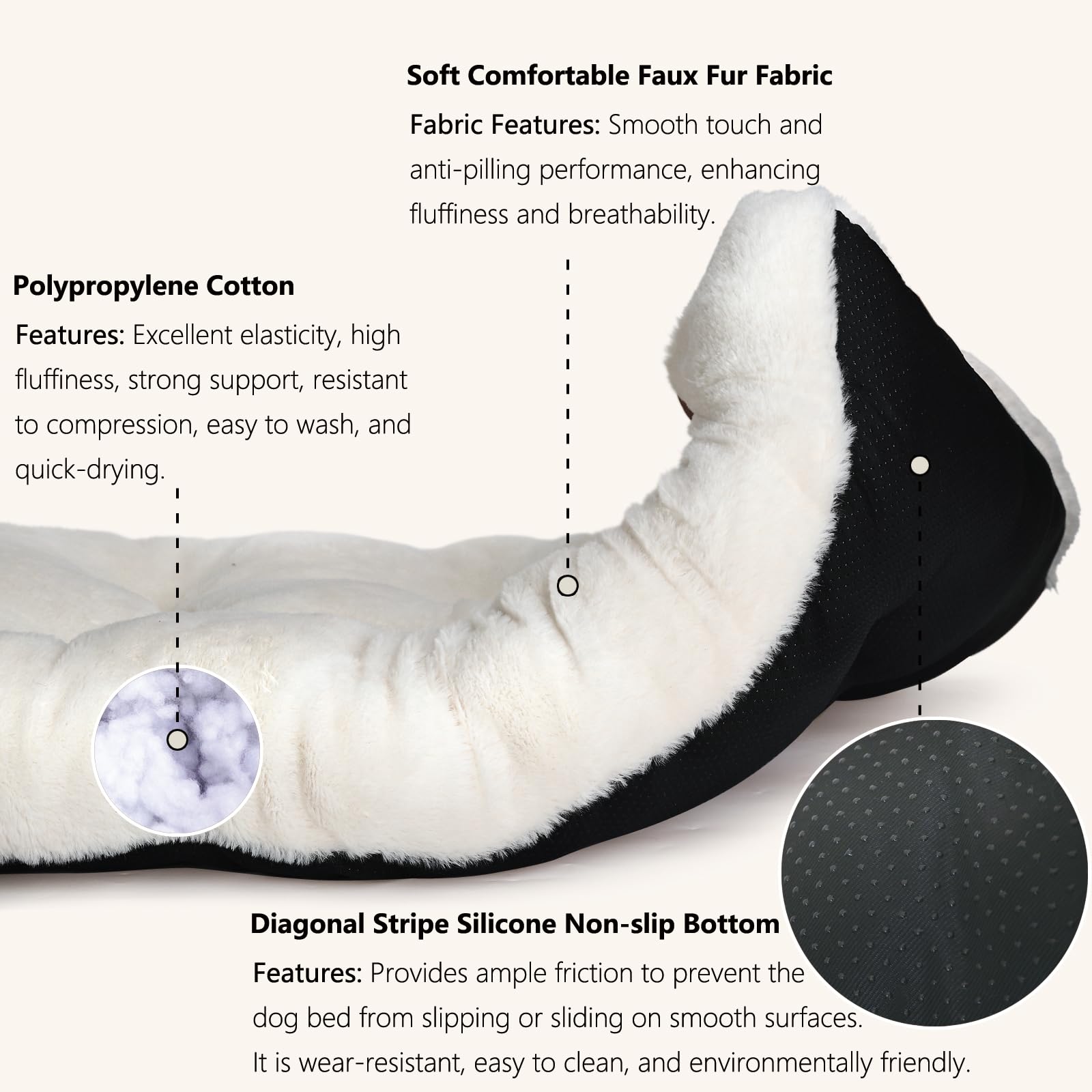 Nononfish Dog Crate Pad 42X28 For Large Dog Washable,Soft & Plush Pet Mat For Kennel Xlarge With Anti-Slip Bottom Fit 42 Inch Cr