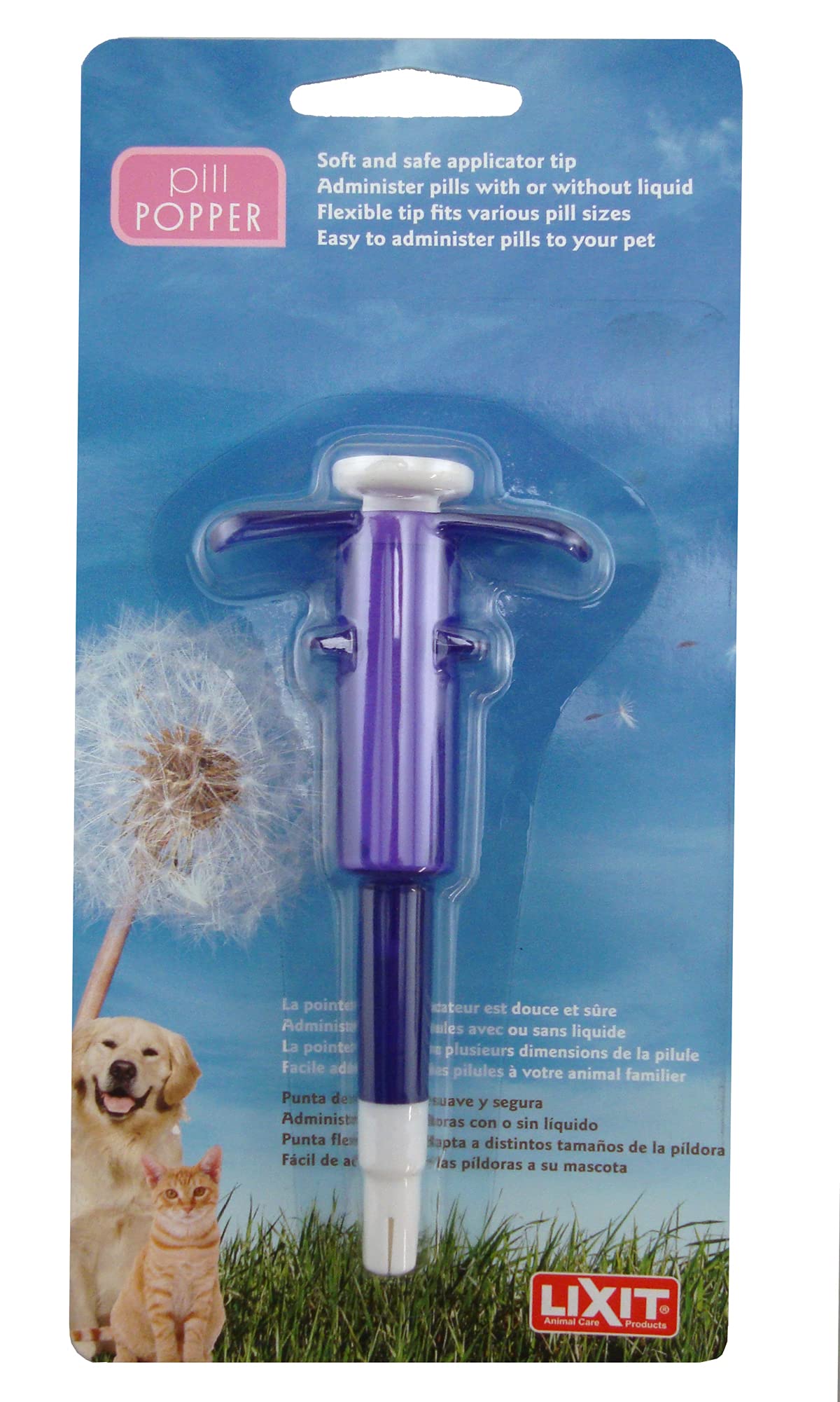 Lixit Safe Soft Tip Pill Administer Tool For Cats, Dogs And Other Pets That Require Medication. (Pack Of 1)