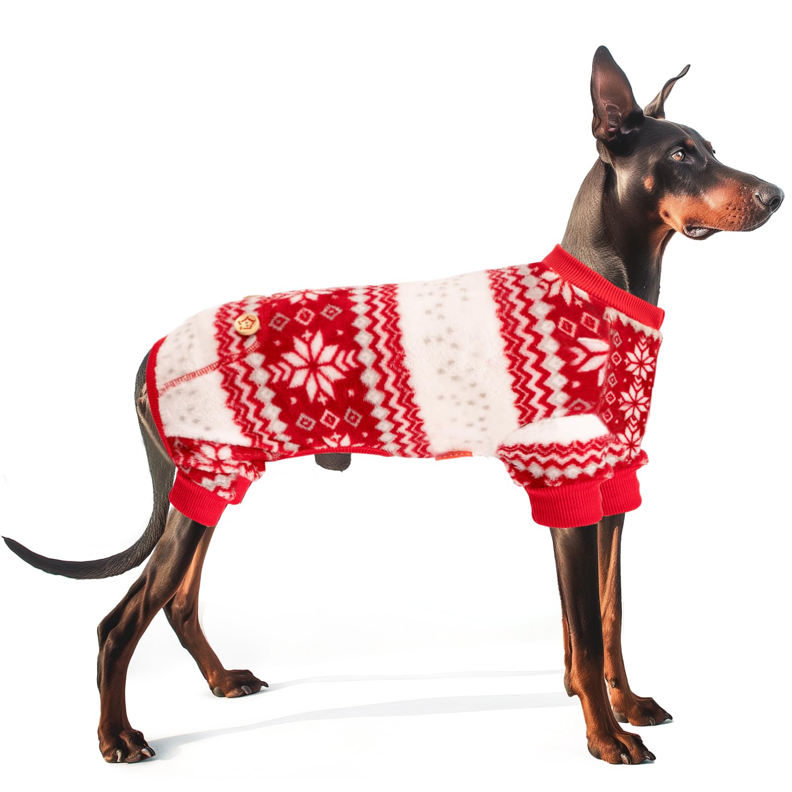 Kyeese Christmas Dog Pajamas Snowflake Dog Sweater Dogs Pjs For Large Dogs Holiday Pet Clothes Onesie Pajamas Pet Christmas Outf
