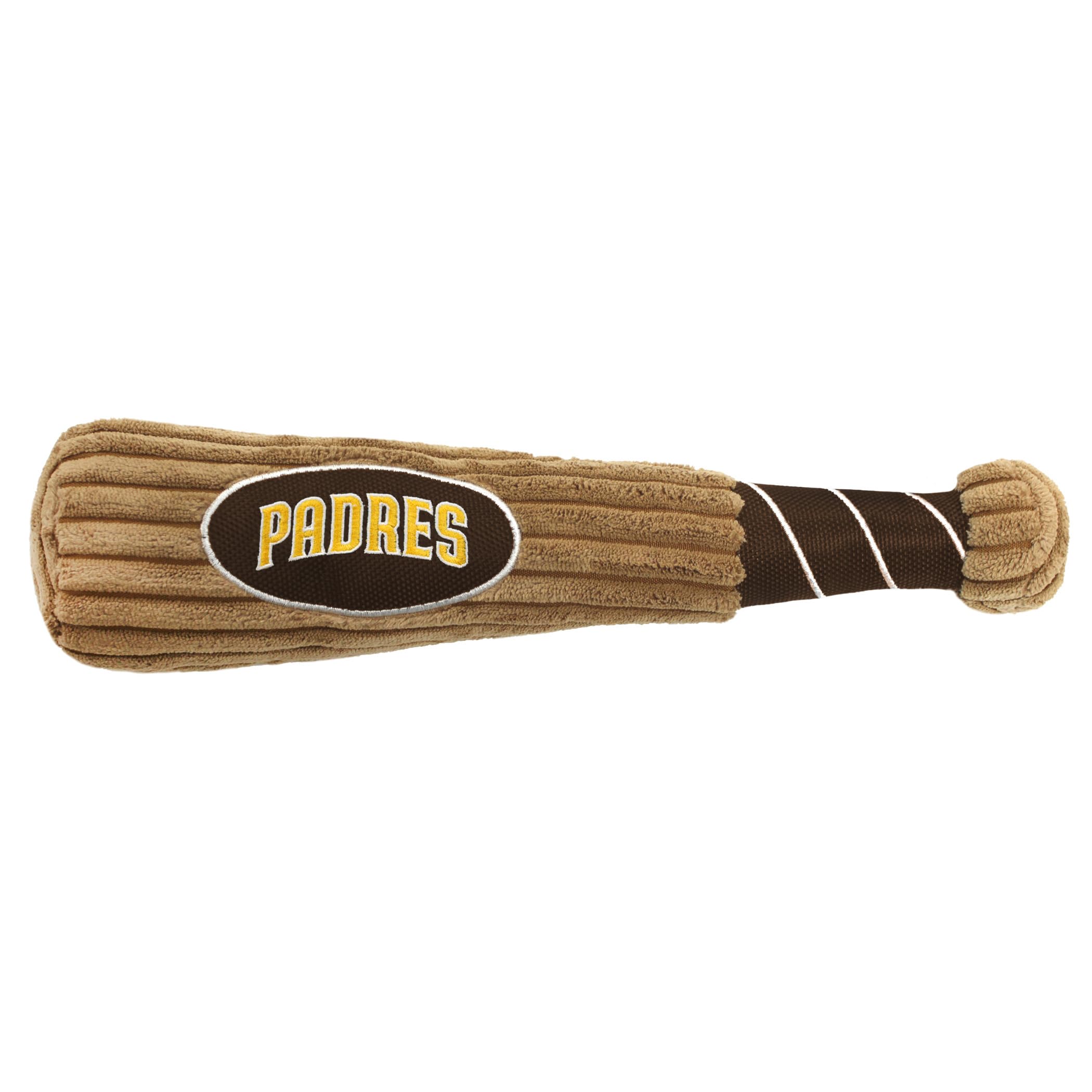 MLB San Diego Padres Baseball Bat Toy for DOGS & CATS. Soft Corduroy Plush Dog Toy with Inner SQUEAKER, MLB Chew Toys for Dogs o