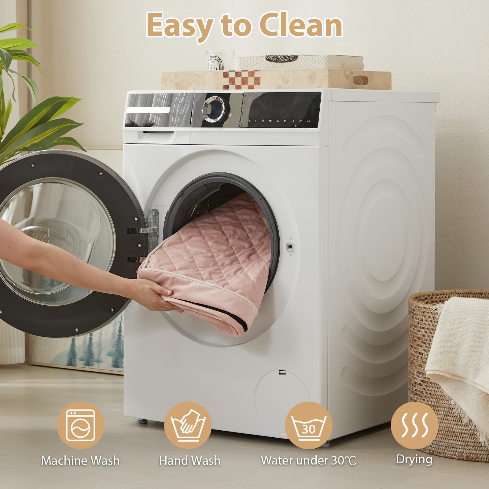 Wnpethome Orthopedic Dog Beds Large Sized Dog, Giant Dog Bed With Removable Washable Cover & Anti-Slip Bottom, Egg Crate Foam Pe