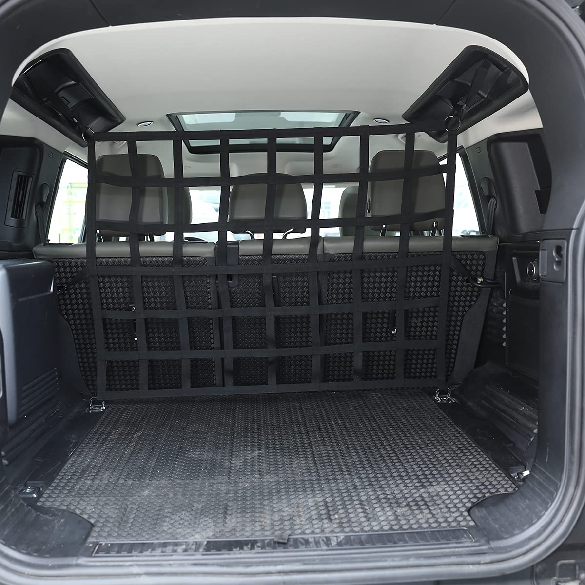 Cheya Pet Restraint Net Dog Fence Car Backseat Divider Vehicle Gate Cargo Area Travel Trunk Mesh Net Screen For Land Rover Defen