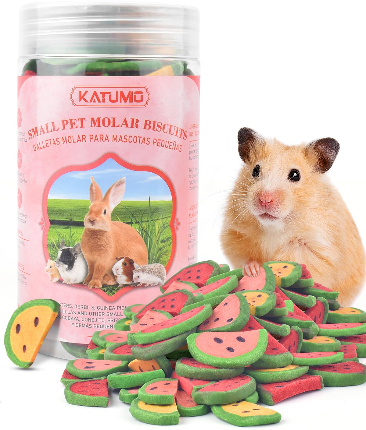 Katumo Rabbit Chew Toys, 200G / 7Oz Mixed Natural Timothy Hay Beet Pumpkin Carrot Chew Toys And Treats For Hamster, Chinchilla, Guinea Pig, Rabbit, Small Animals Molar Snacks