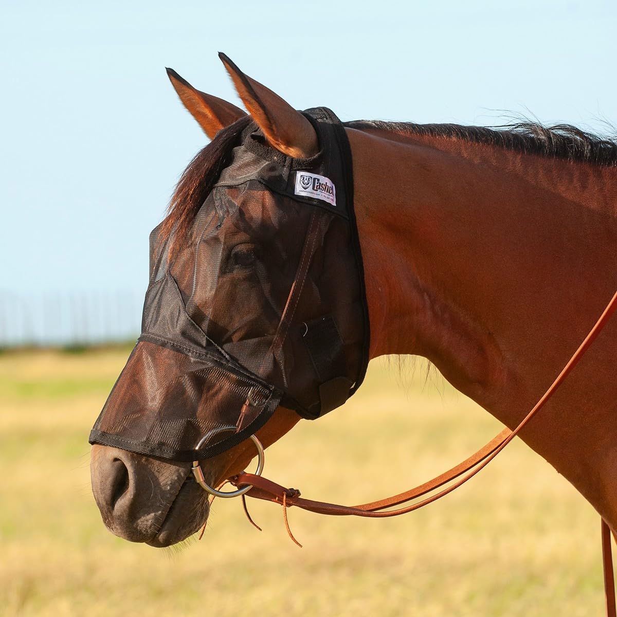 Cashel Quiet Ride Long Nose Warmblood Fly Mask (QRWBL), Black