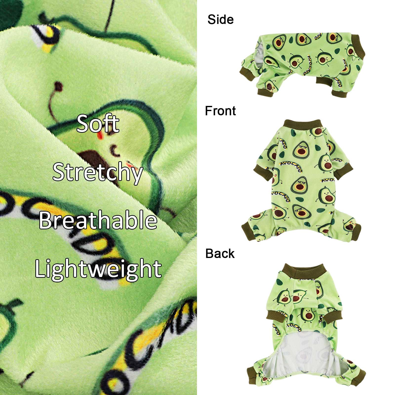 Kosiyi Dog Pajamas Puppy Clothes for Small Dogs Girl Boy, Stretch Fleece Winter Spring Dog Outfit, Lightweight Velvet Pet Jumpsu