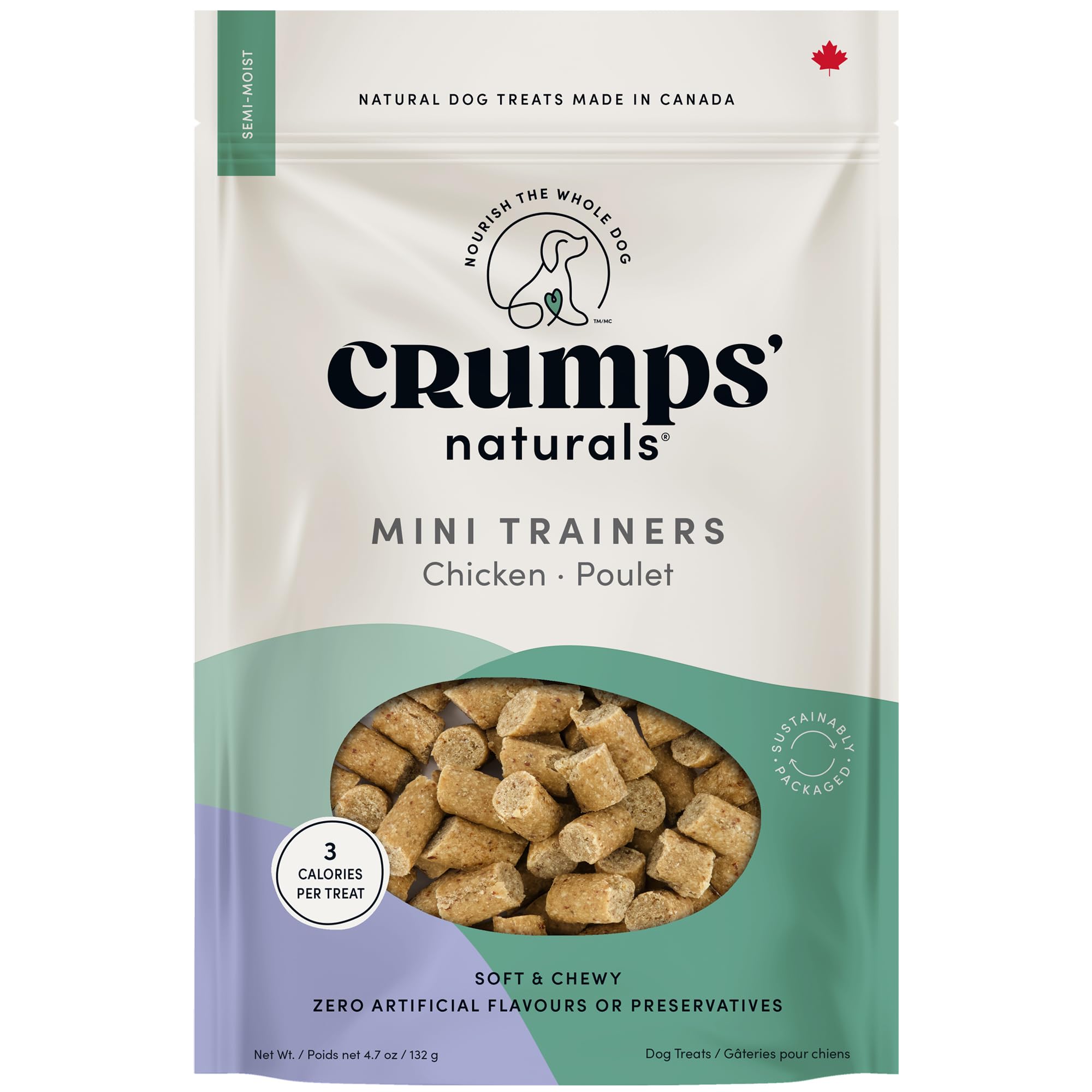 Crumps' Naturals Semi Moist Chicken Mini Trainers 4.2Oz /120G