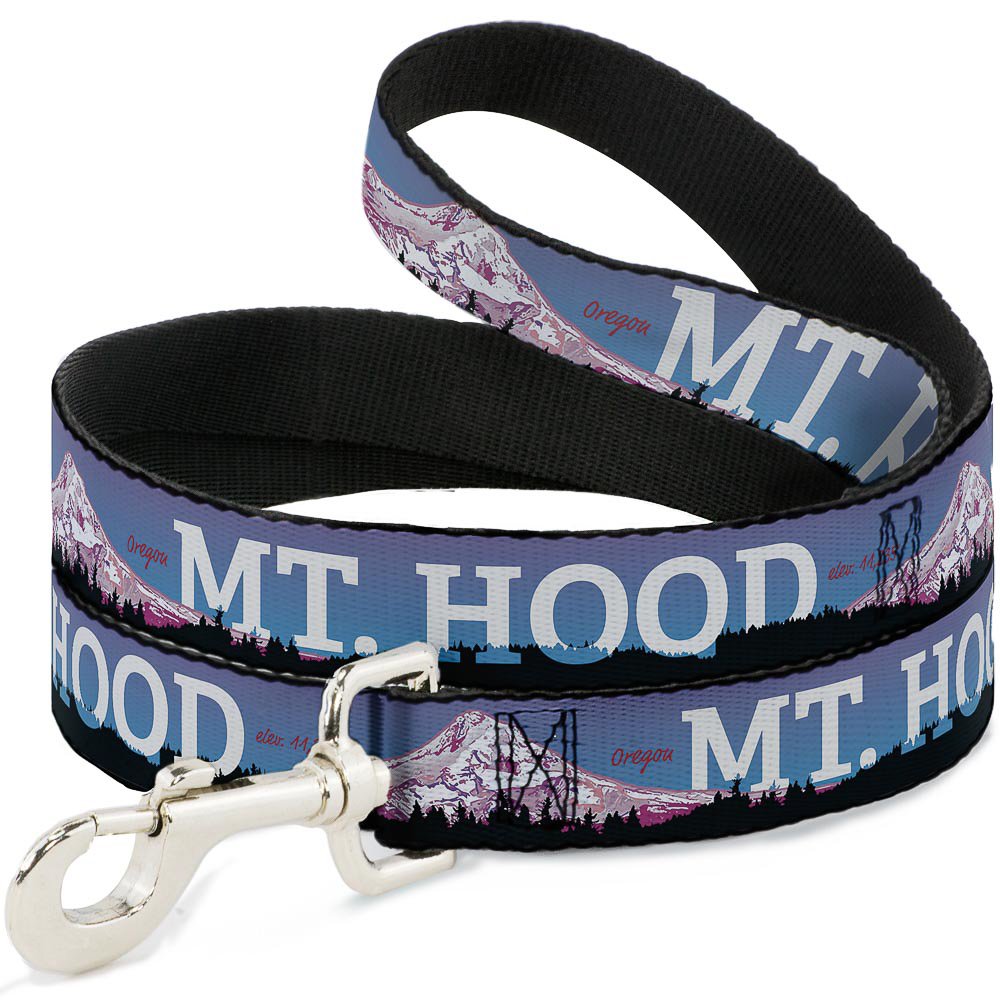 Dog Leash Oregon Mt Hood Scenery Blues Purples Black White 6 Feet Long 1.5 Inch Wide