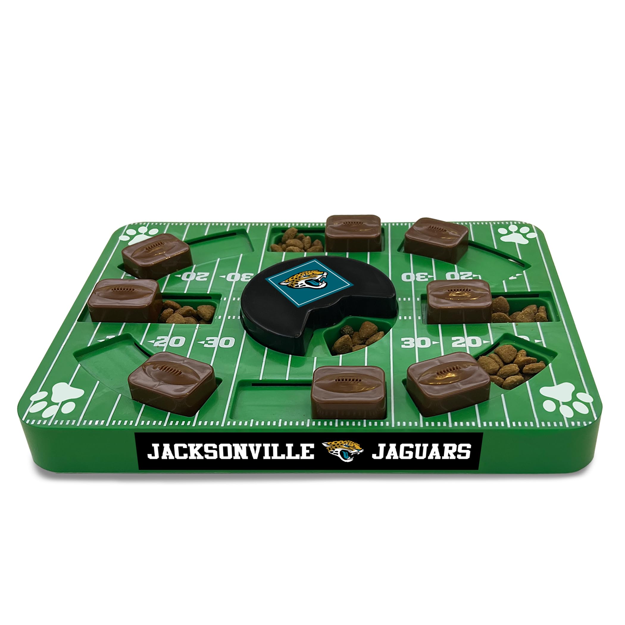 Pets First Nfl Jacksonville Jaguars Puzzle Toy - Interactive Dog Treat Puzzle