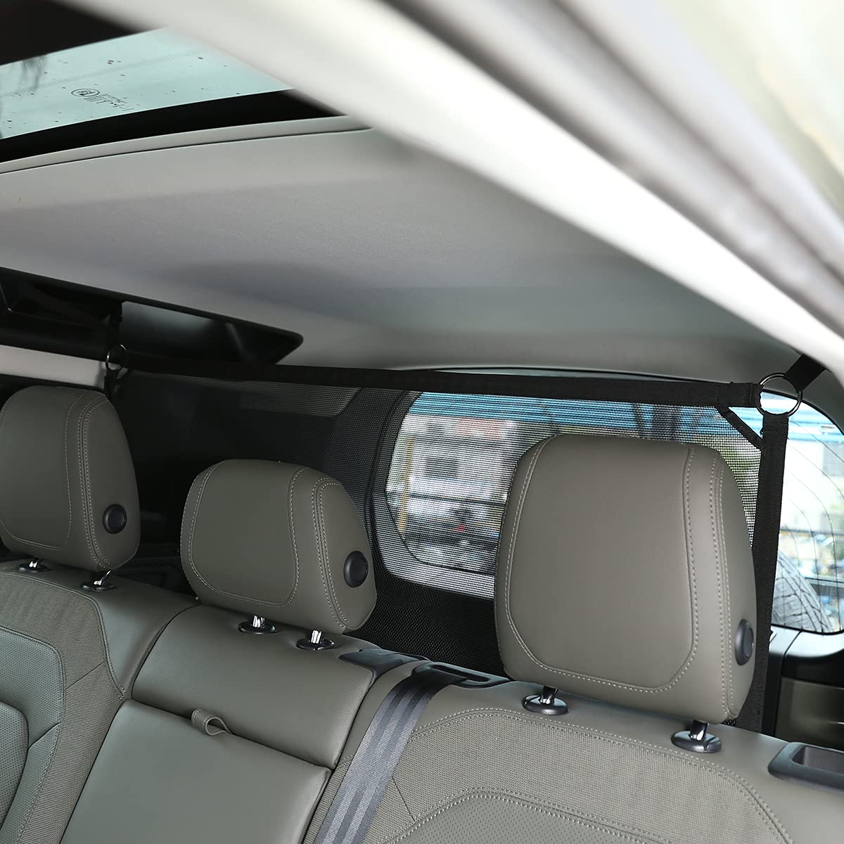 Cheya Pet Restraint Net Dog Fence Car Backseat Divider Vehicle Gate Cargo Area Travel Trunk Mesh Net Screen For Land Rover Defender 110 2020 2021 (Style B)