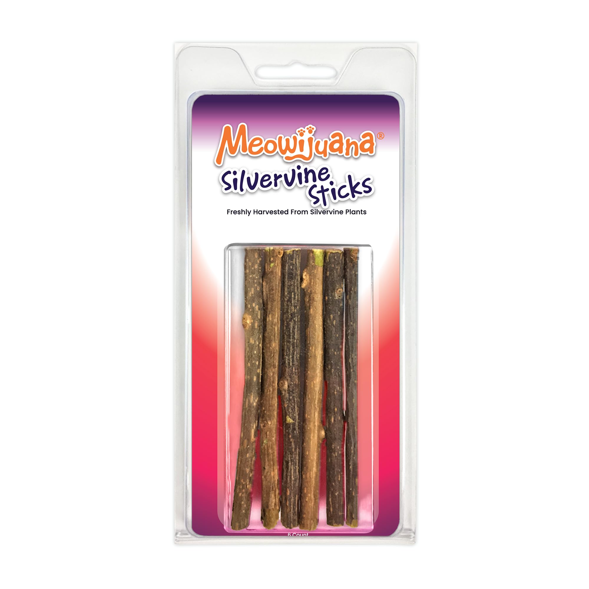 Meowijuana Silvervine Sticks, 4 Chew Sticks for Cats