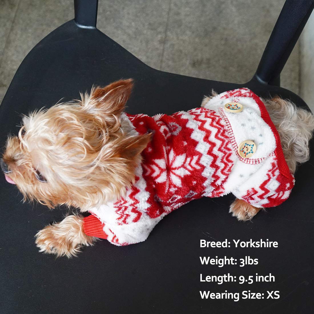 Kyeese Dog Pajamas Christmas Dog Pjs For Small Dogs Snowflake Holiday Dogs Onesie Soft Fleece