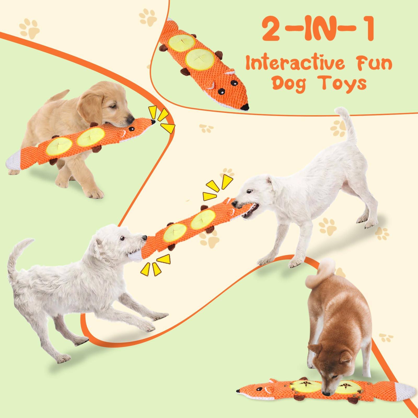 MRSOHRET 15 Pack Dog Toys, Dog Puzzle Toy Puppy Chew Toys for Teething, Dogs Essentials Toy Bundle with No Stuffing Squeaky Toy,
