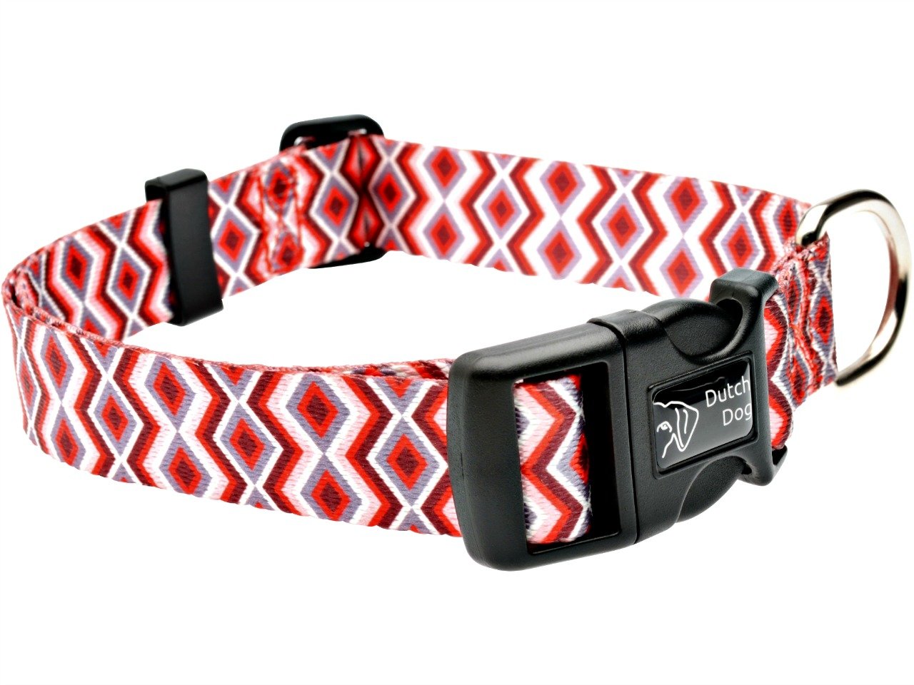 Doggyride Fashion Dog Collar, 20 By 25-Inch, Ravishing Red Poppy, Red/Cream