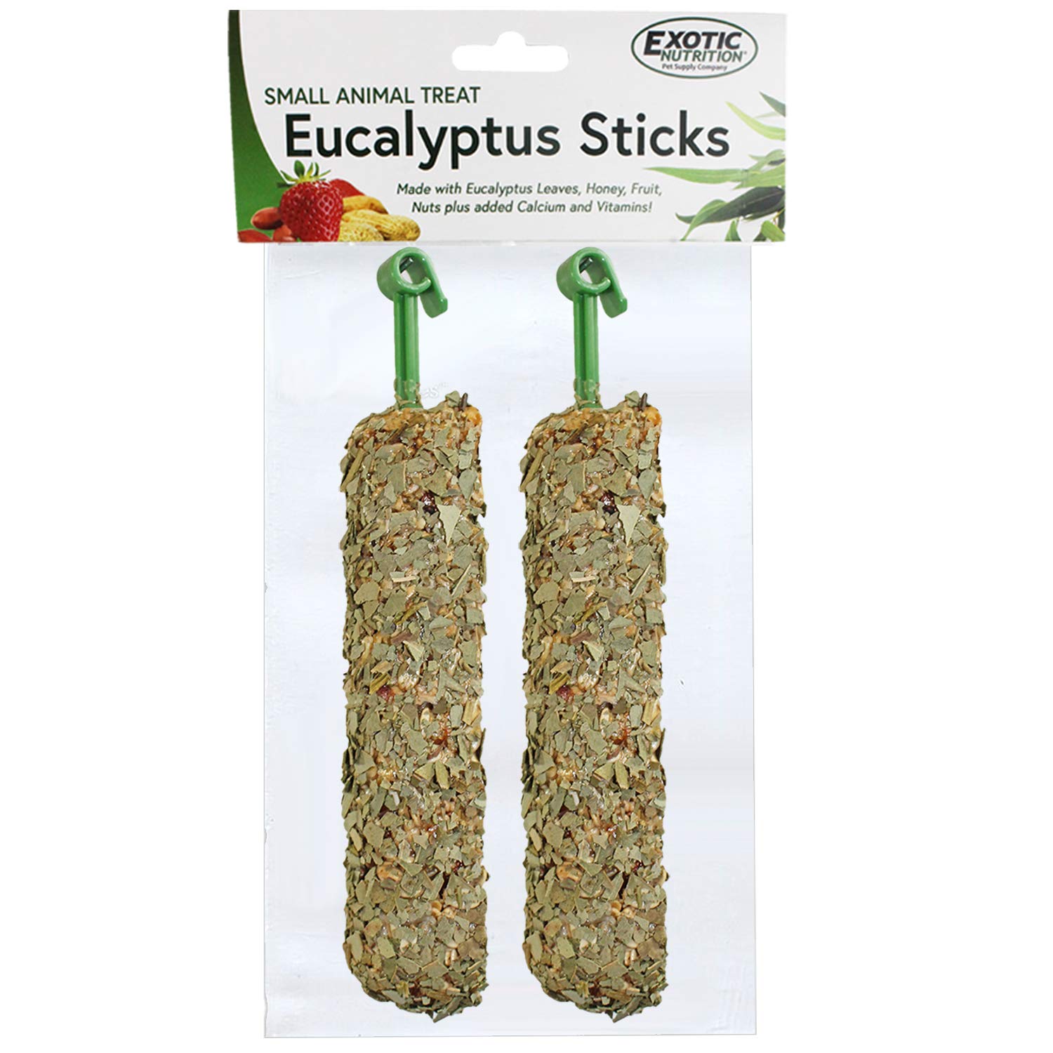 Exotic Nutrition Eucalyptus Sticks - Healthy Vitamin-Fortified Crunchy Chew Treat - Natural Treat for Sugar Gliders - Made with 