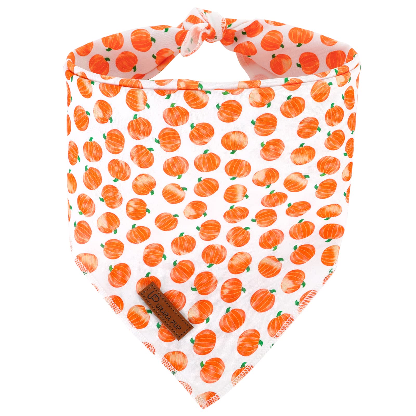 Up Urara Pup Halloween Pumpkin Dog Bandana, Halloween Triangle Bid Scarf With Pumpkin Pattern, Cotton Pet Kerchief For Girl Boy Dogs Or Cats, Cute Puppy Bandana Fancy For Dogs