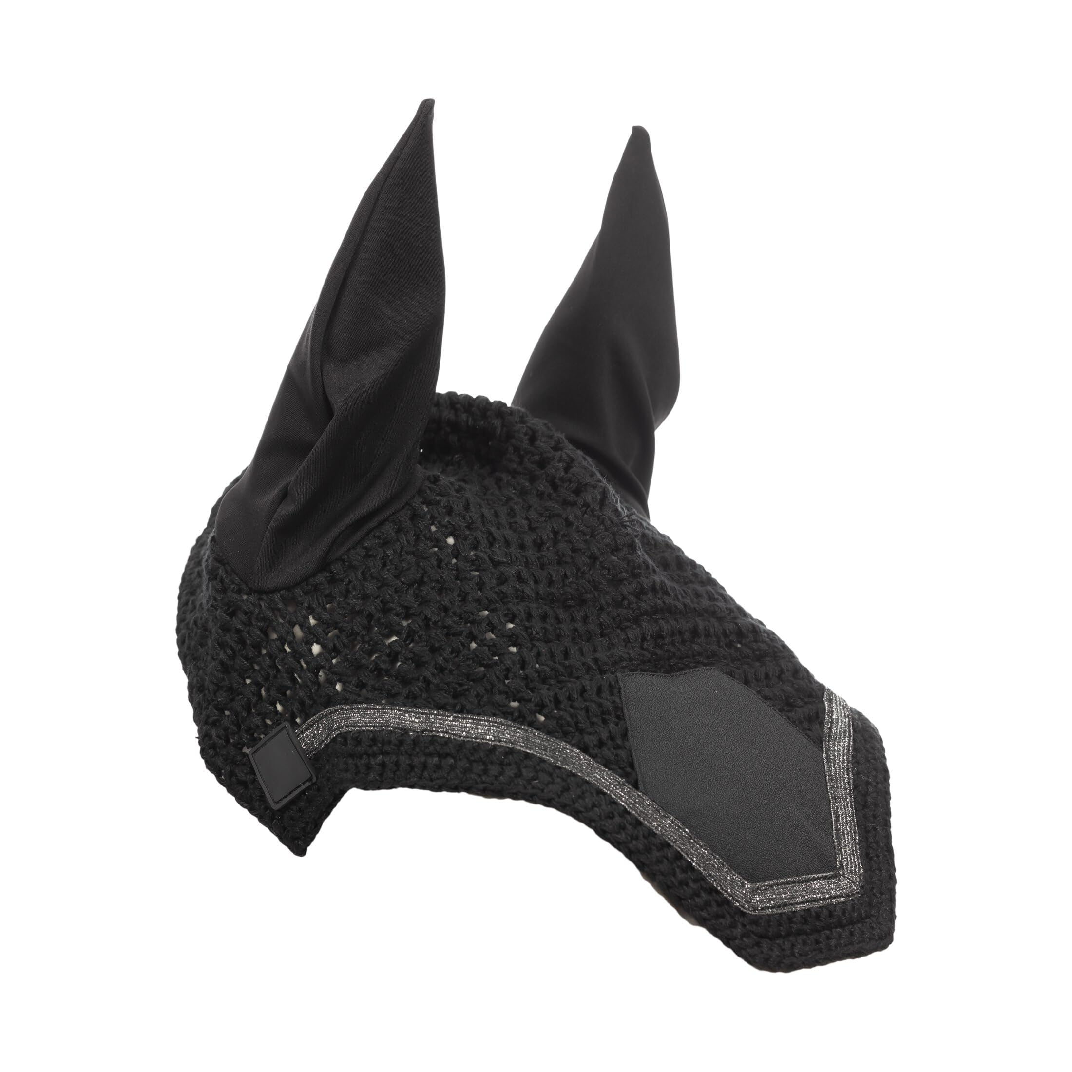 Equinavia Glam Ear Net - Black/Silver - Horse