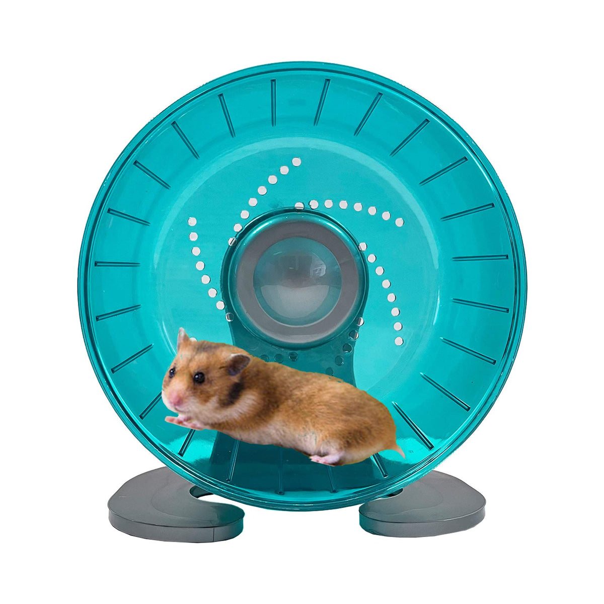 Petest Hamster Exercise Wheel, Silent Spinner Hamster Running Wheels, Diameter 6.7 Inch, Green