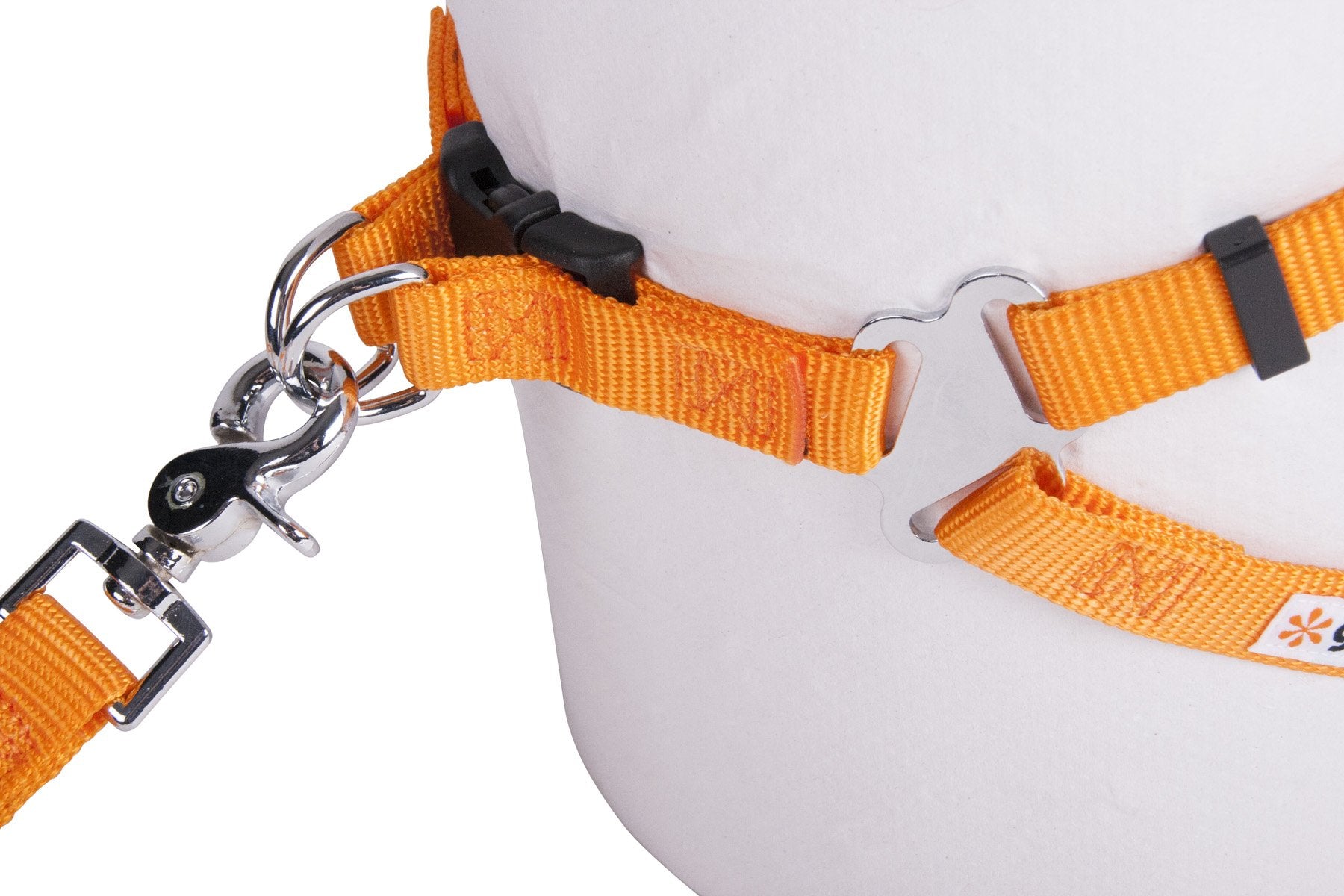 Gogo Pet Products Comfy Nylon 5/8-Inch Adjustable Easy Pet Harness, Small, Orange