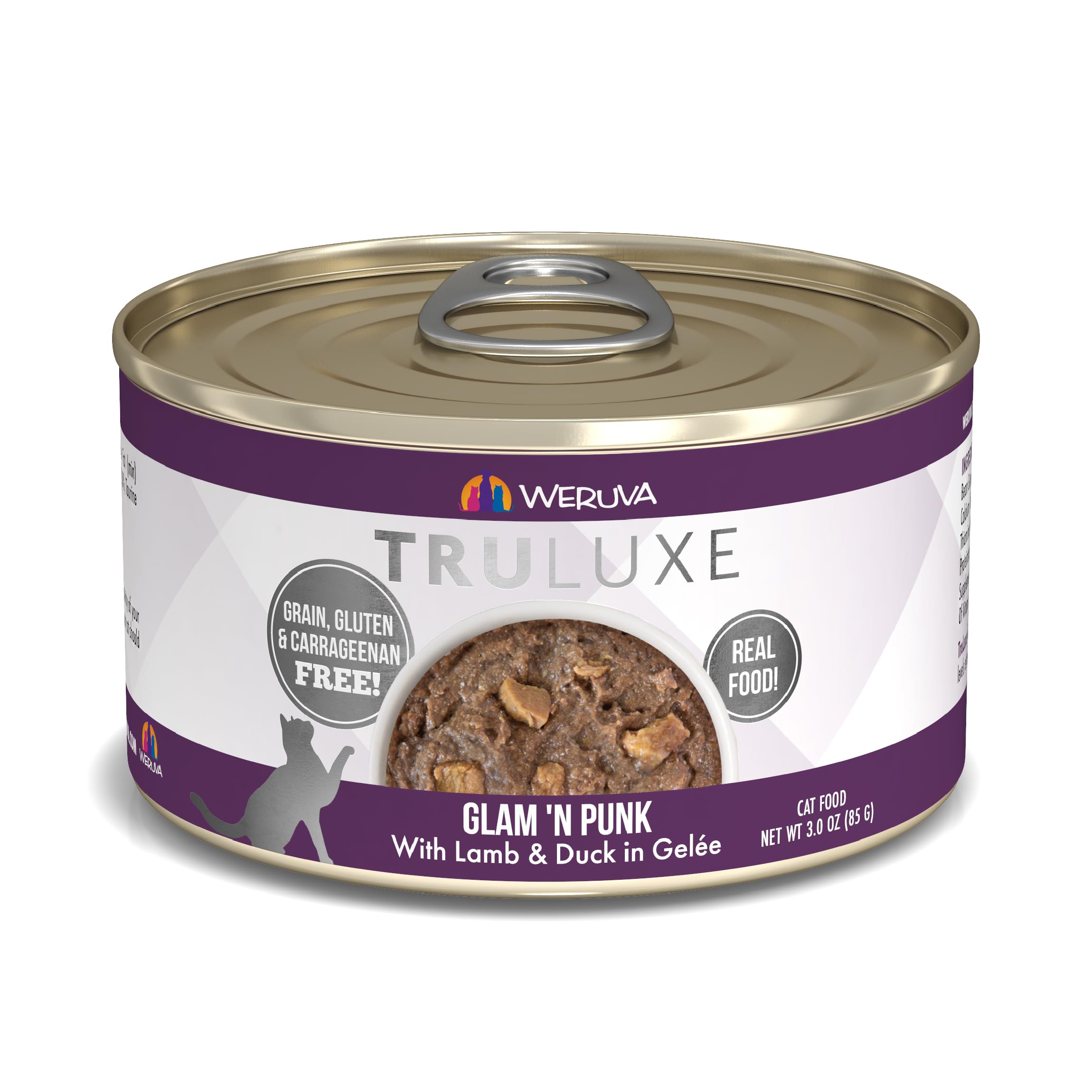 Weruva Truluxe Cat Food, Glam N Punk with Lamb & Duck in Gel