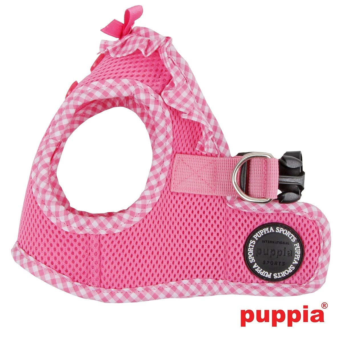 Puppia Vivien Vest Dog Harness Step-In All Season Mesh Cute No Pull No Choke Walking Training For Small Dog, Pink, Medium