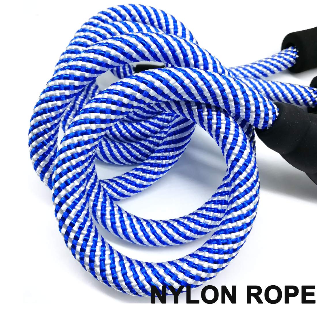 MayPaw Heavy Duty Rope Dog Leash, 3/4/5/6/7/8/10/12/15 FT Nylon Pet Leash, Soft Padded Handle Thick Lead Leash for Large Medium