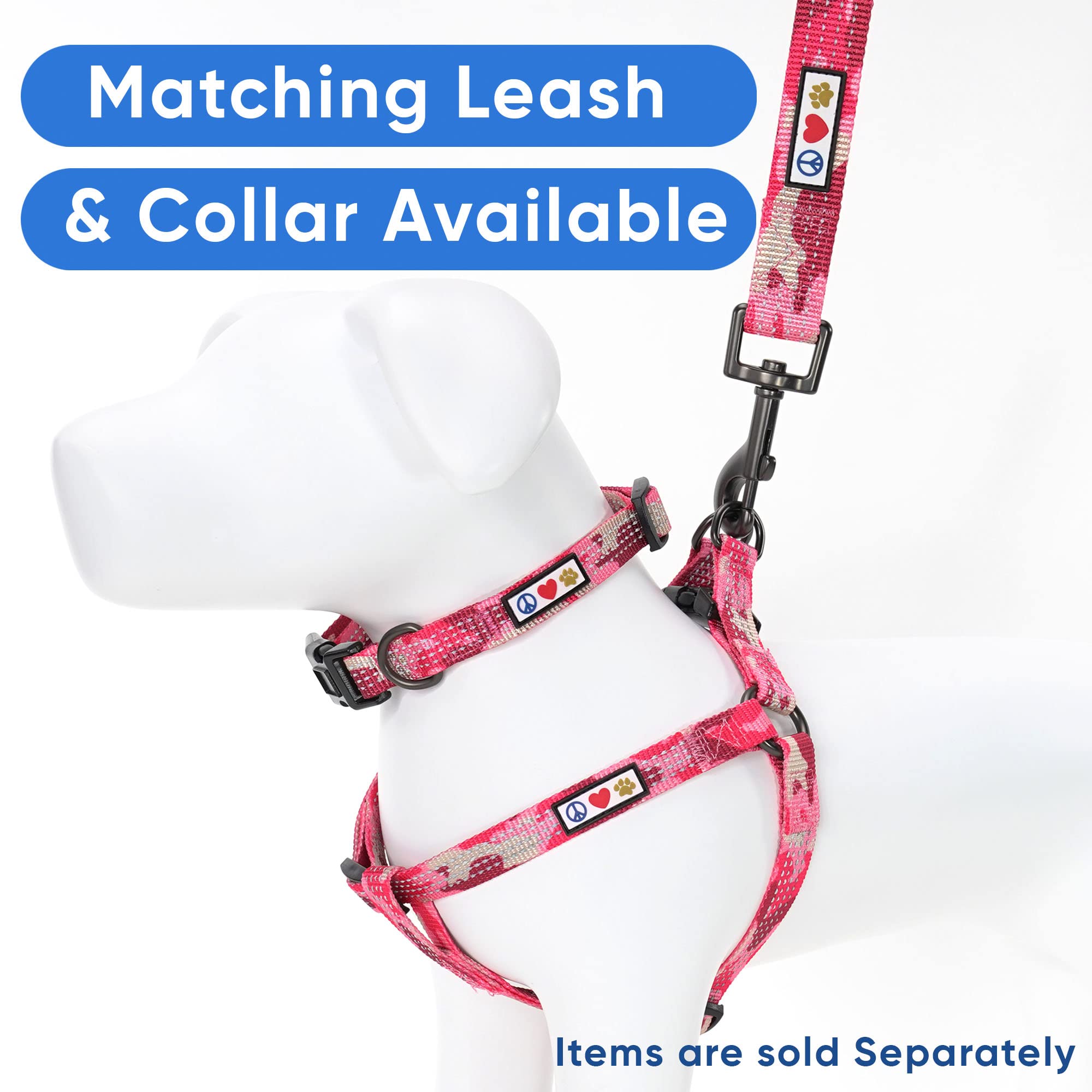 Pawtitas Dog Harness Medium Sized Dog Camouflage Pink Dog Harness Step In From A Senior Dog To A Puppy Harness Adjustable Reflec