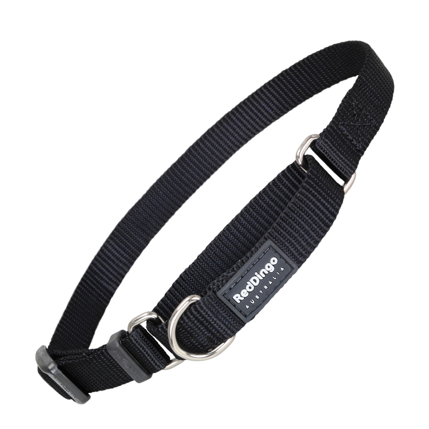 Red Dingo Classic Martingale Dog Collar, Large, Black