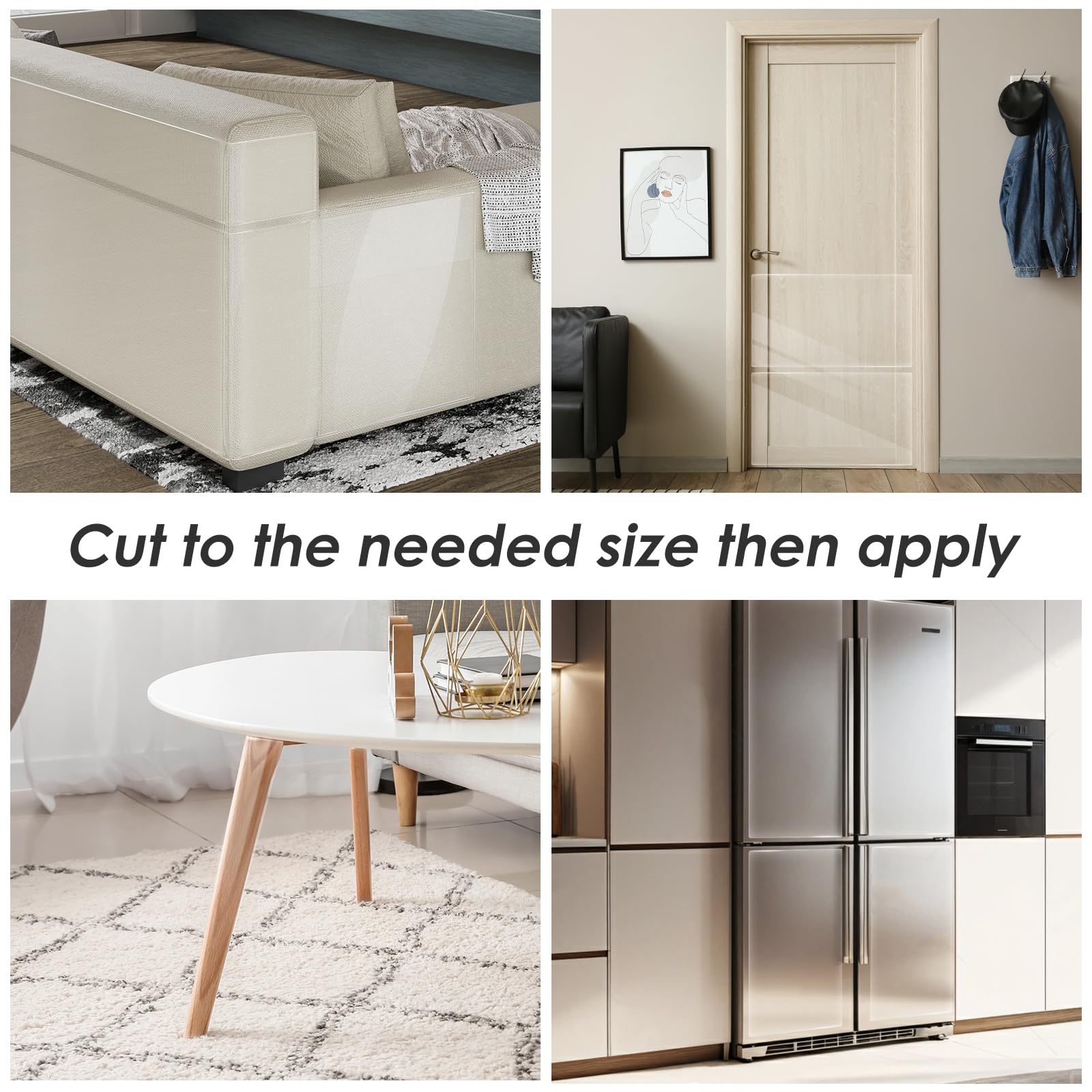 ?No Pins Pain? Cat Scratch Furniture Protector Thicken Self-Adhesive Single Side Couch Protector From Cat Claws,Furniture Protec