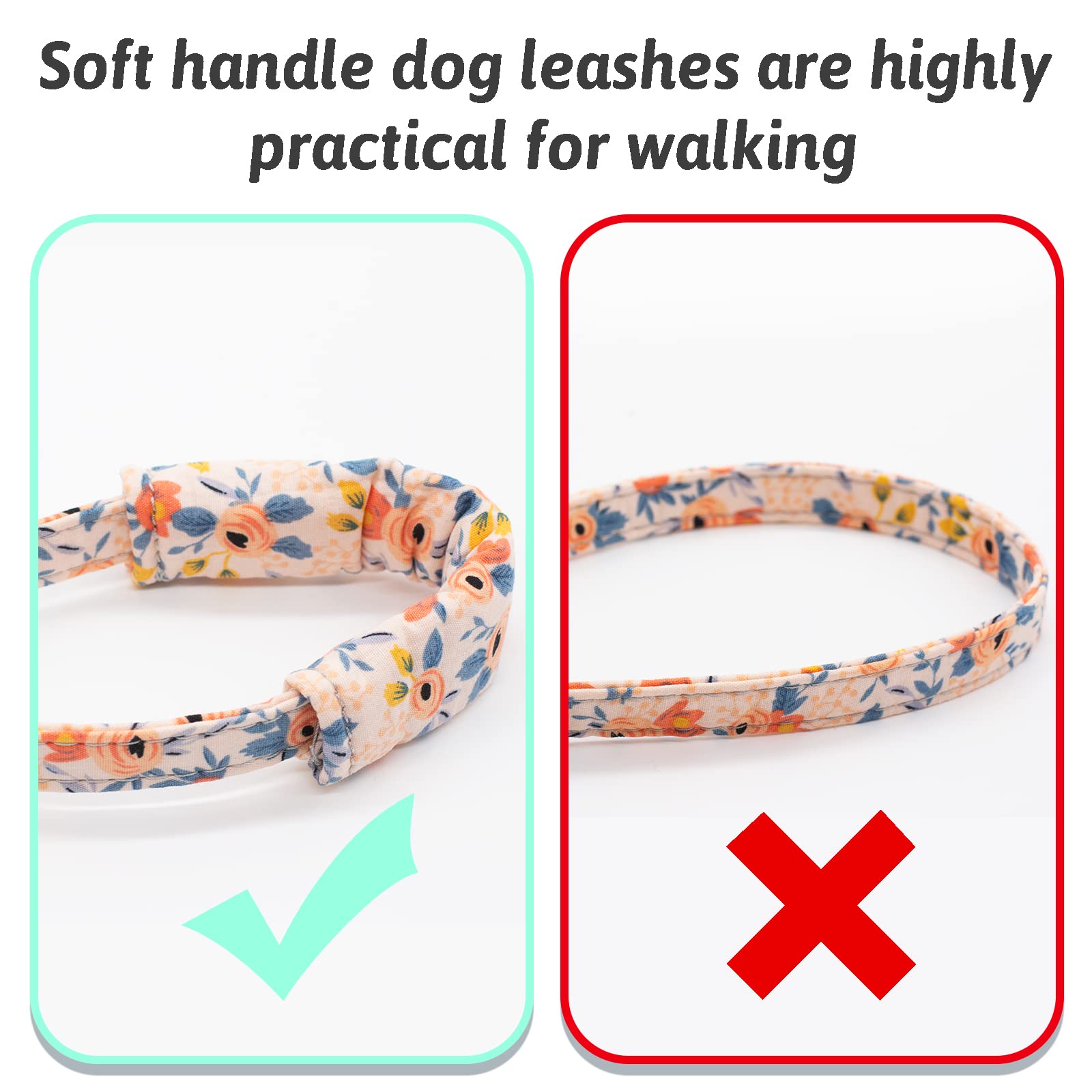 HSIGIO Dog Collar and Leash Set Girls Adjustable Puppy Collars with Floral Bow Tie for Small Medium Large Female Dogs, Orange Fl