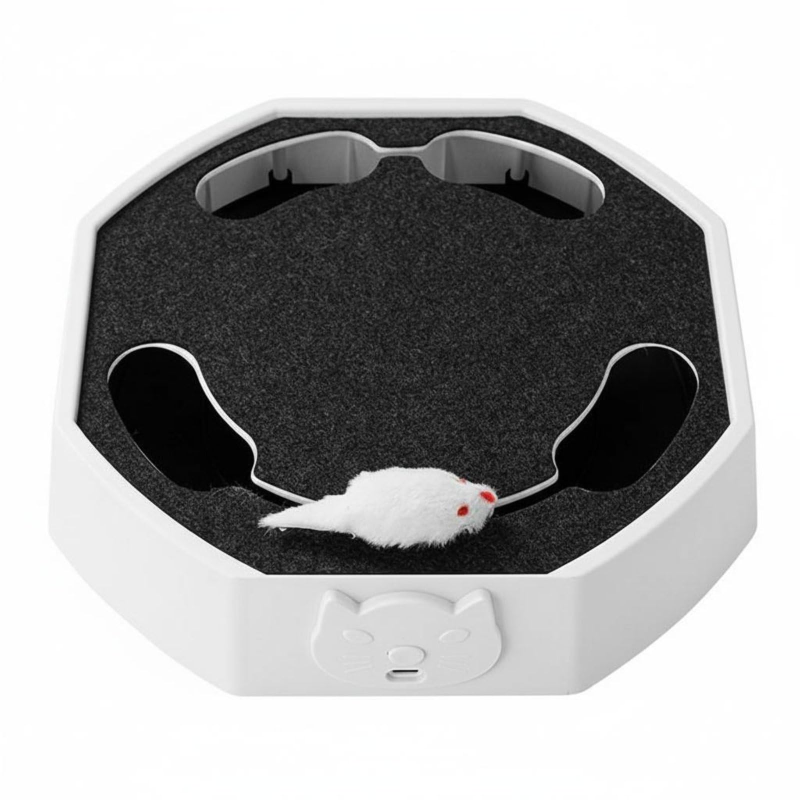 Ecomistiq Interactive Automatic Mouse Chase Toy Relieves Boredom Feline Hide And Seek Toy Electric Feline Teaser For Cats, Kitte