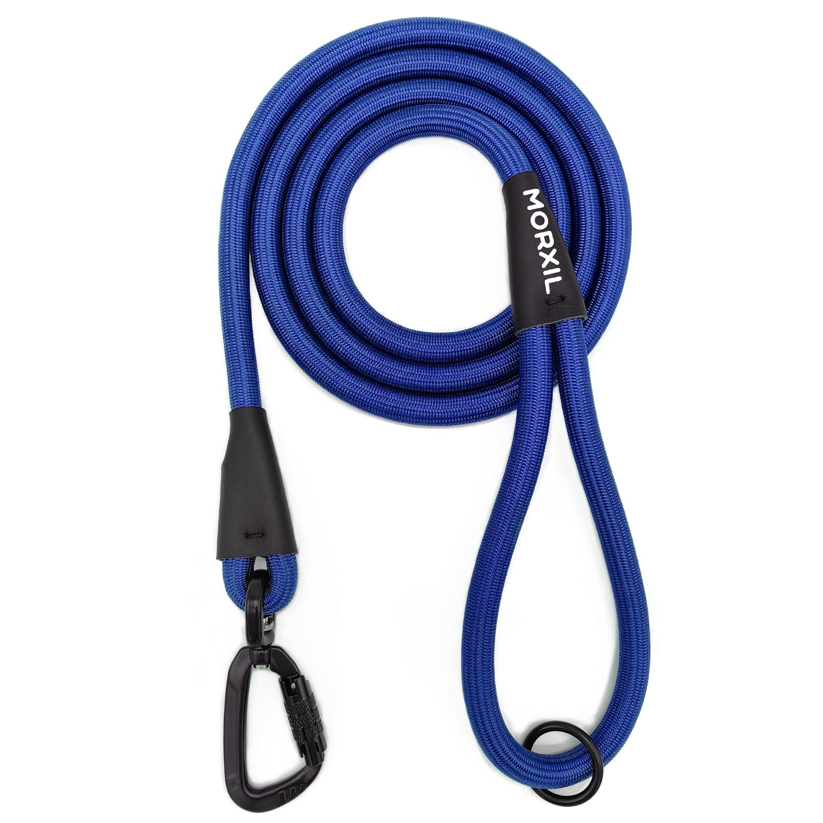 MORXIL Rope Dog Leash, 6 Foot Heavy Duty Dog Leash with Aviation Aluminum Auto Locking Carabiner, Strong Nylon Dog Lead for Smal