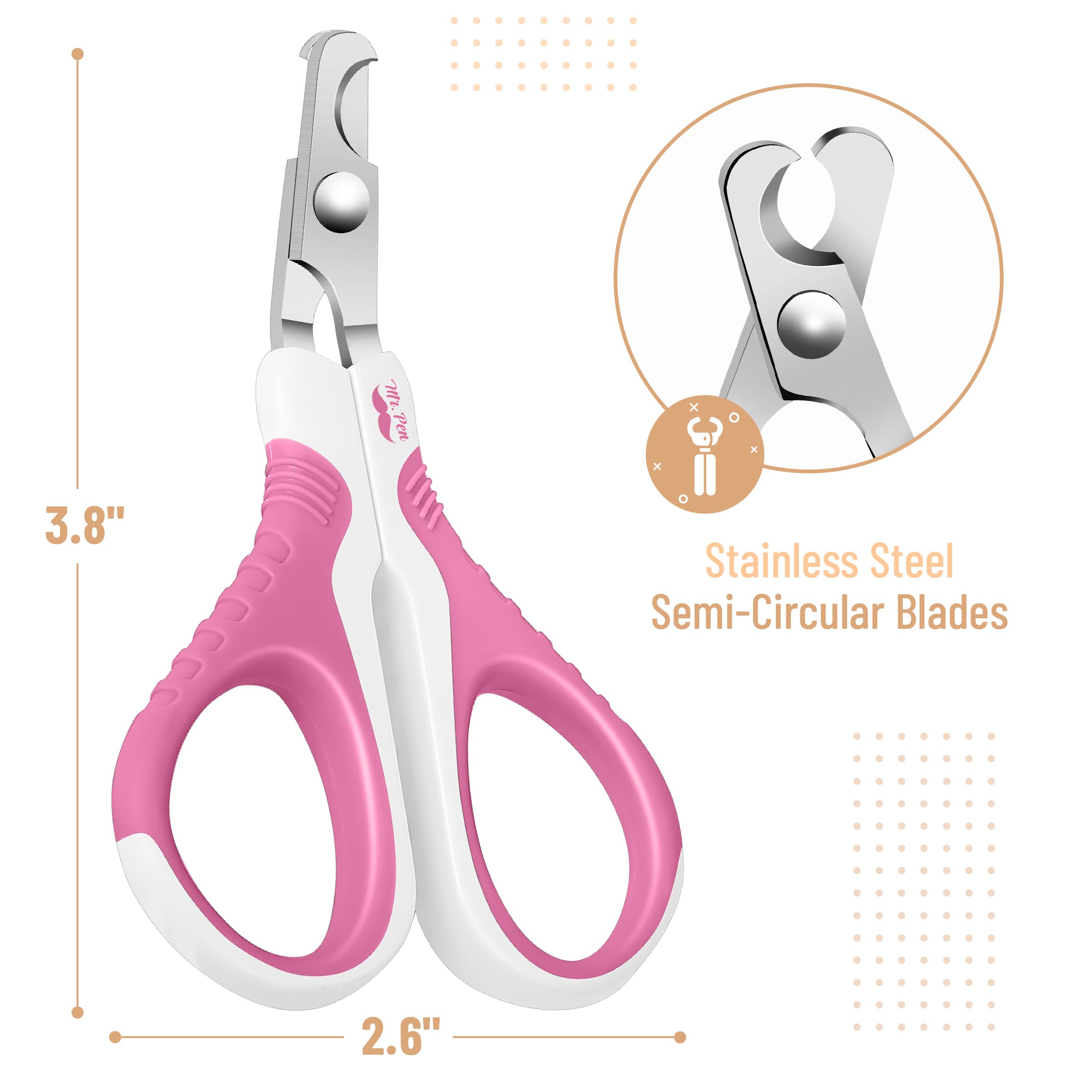 Mr. Pen- Cat Nail Clipper, Pink, Cat Nail Trimmer, Cat Nail Clippers, Cat Claw Clippers, Cat Clippers For Nails, Pet Nail Clippe