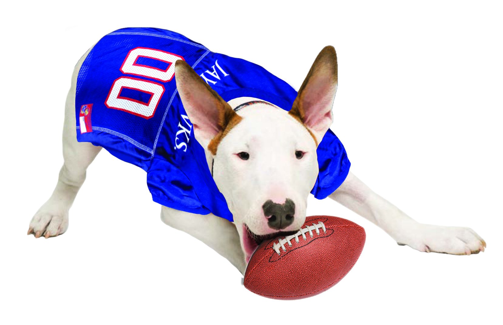 Pets First NCAA College Kansas Jayhawks Mesh Jersey for DOGS & CATS, XX-Large. Licensed Dog Jersey with your Favorite Football/B