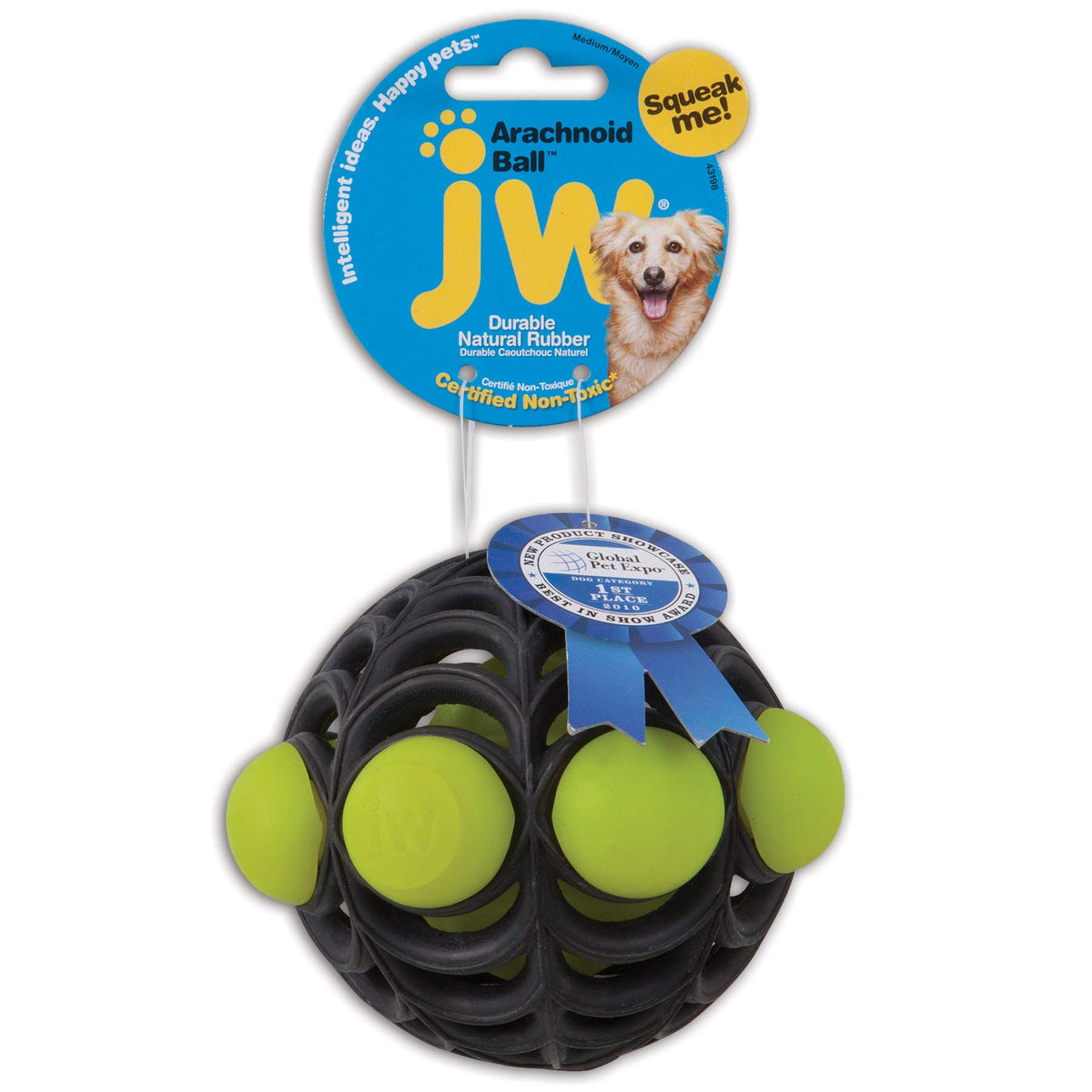 Jw Pet Company Arachnoid Ball Dog Toy (Colors Vary)