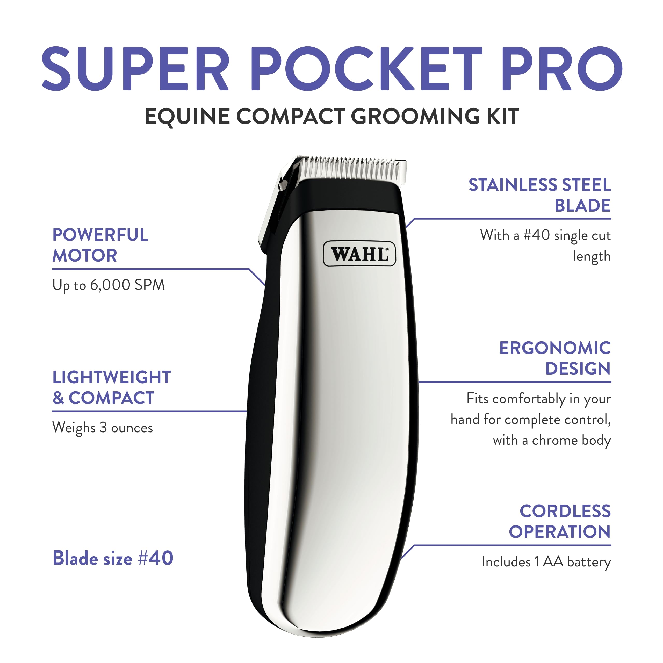 Wahl Professional Animal Equine Super Pocket Pro Trimmer