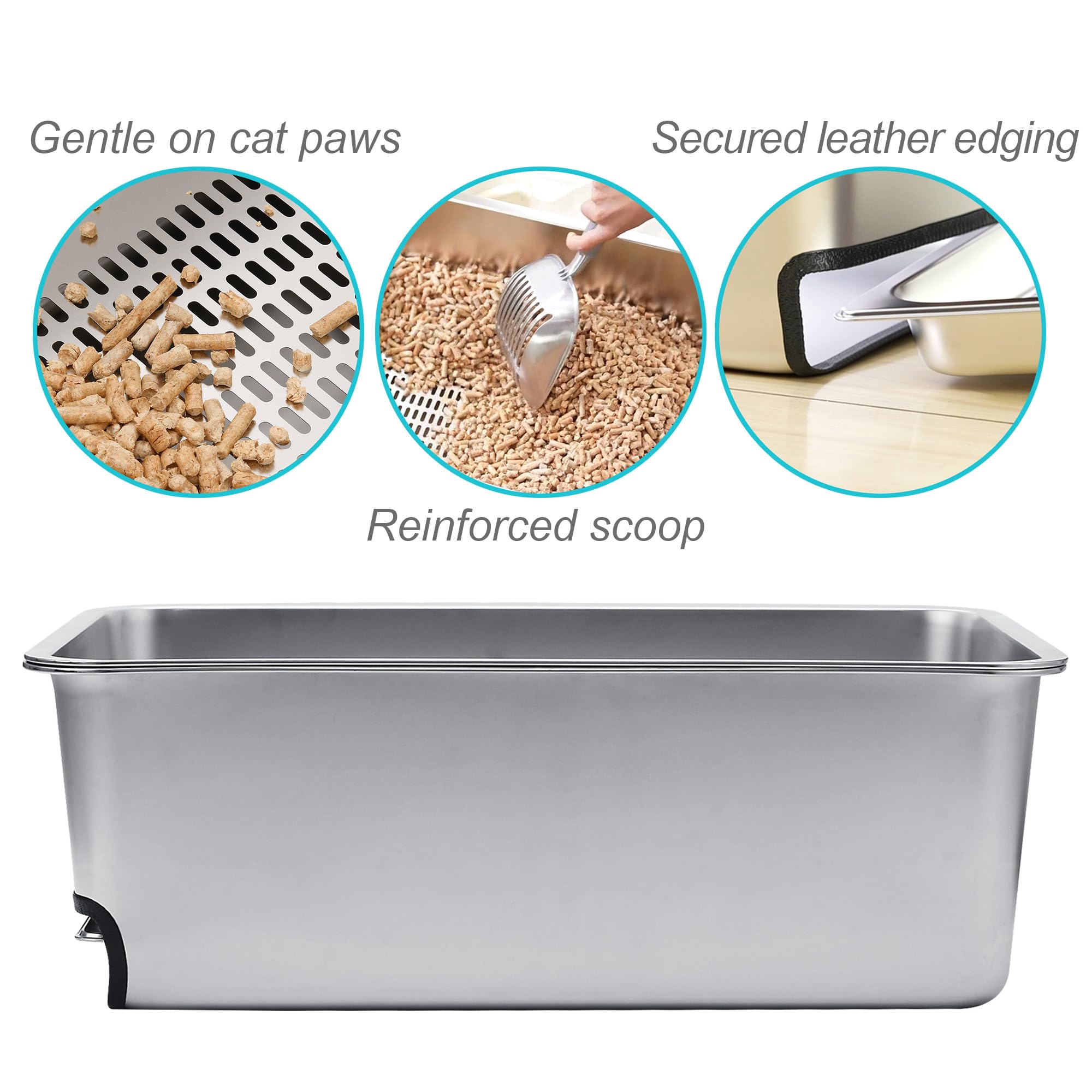 Sorstrem 8 Pull-Out Sifting Cat Litter Box, Anti-Splash & Odor Control