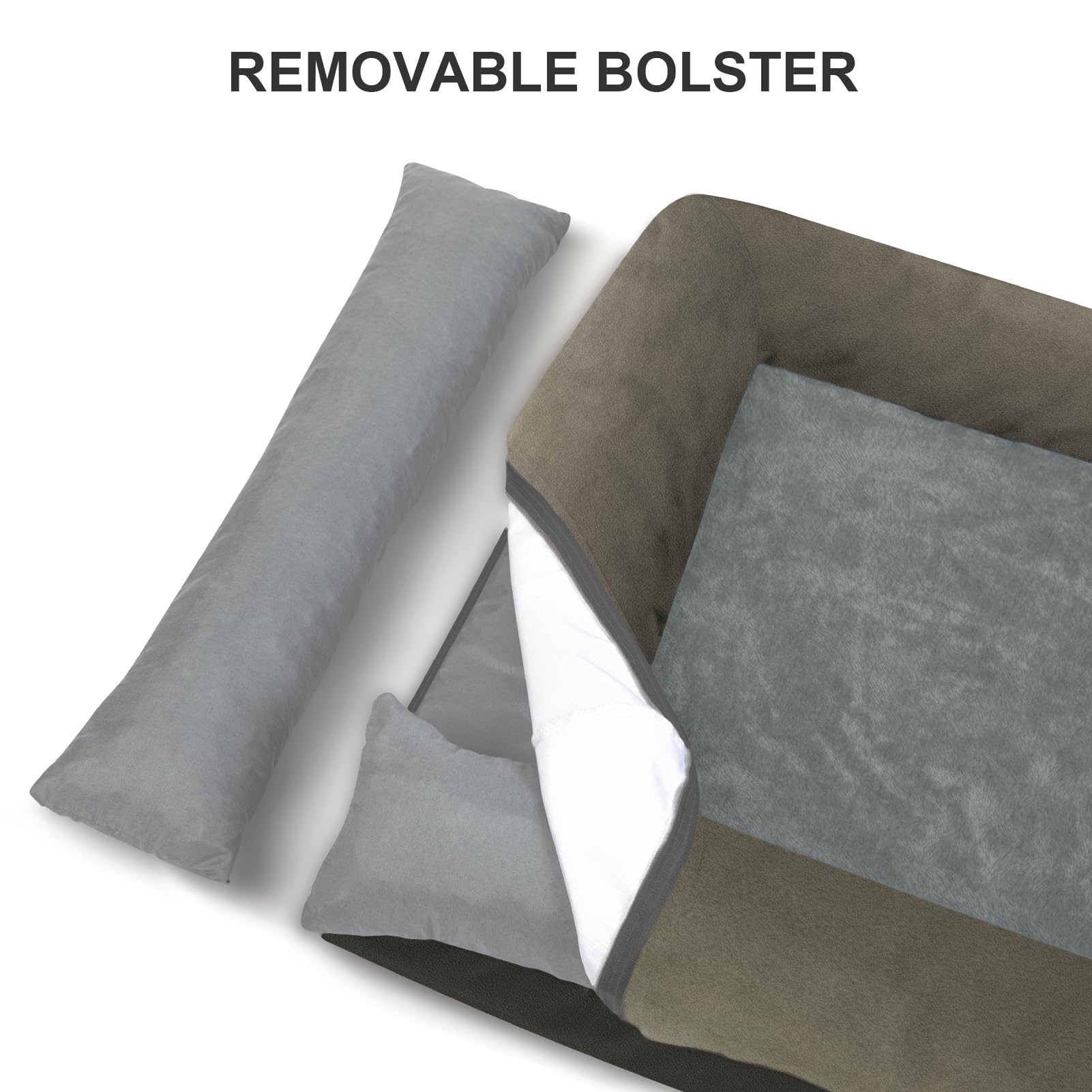 Yiruka Xl Dog Bed, Orthopedic Gel Memory Foam Dog Bed, Washable Dog Bed With Removable Cover, Waterproof Non-Slip Bottom Big Dog Couch Bed