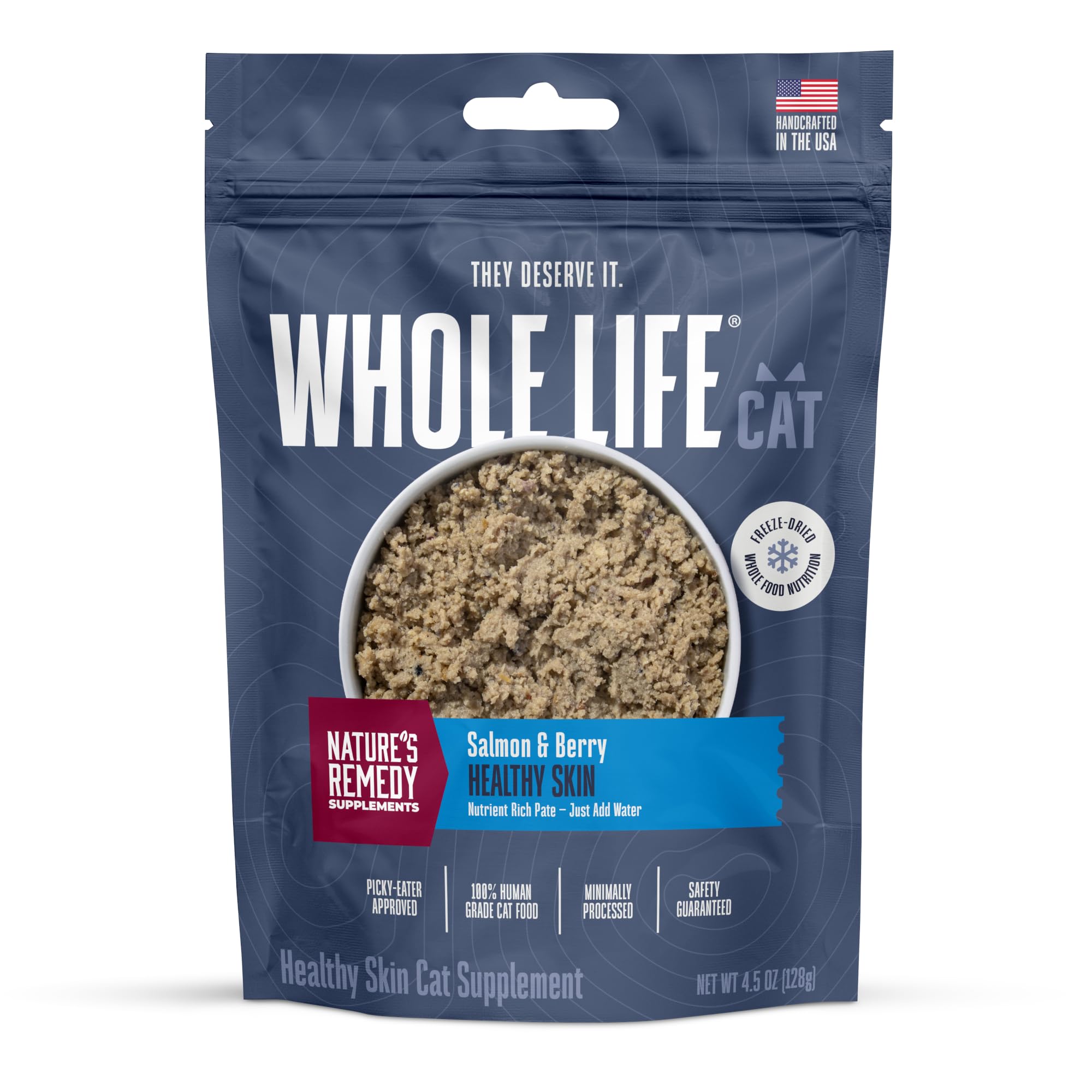 Whole Life Pet Healthy Skin and Coat Cat Supplements for Dry Skin, Allergy & Stomach Relief, Cat Immune & Digestive Support - Pr