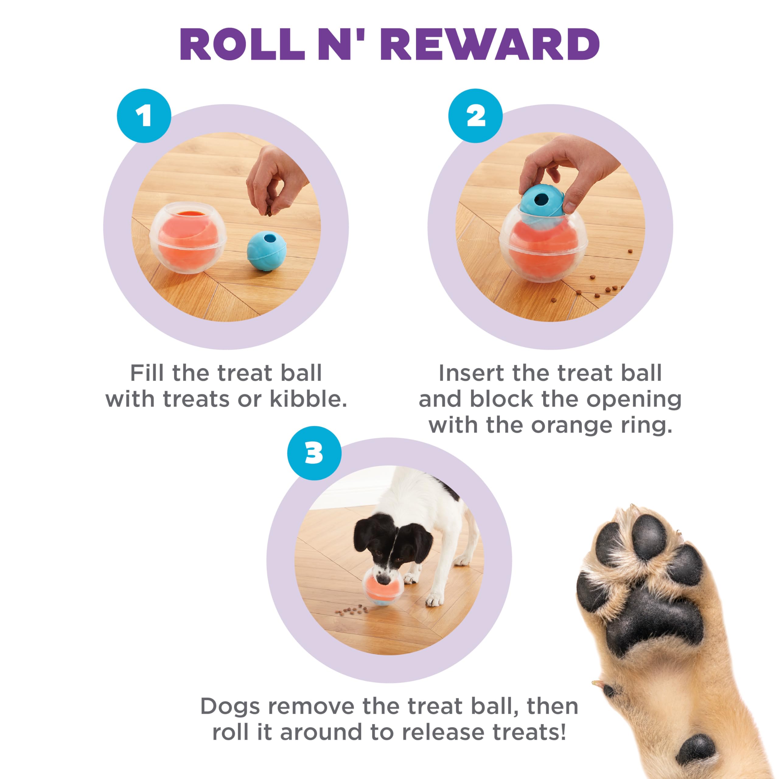 Outward Hound Nina Ottosson Dog Rumble Puzzle Interactive Dog Ball Puzzle & Treat Maze