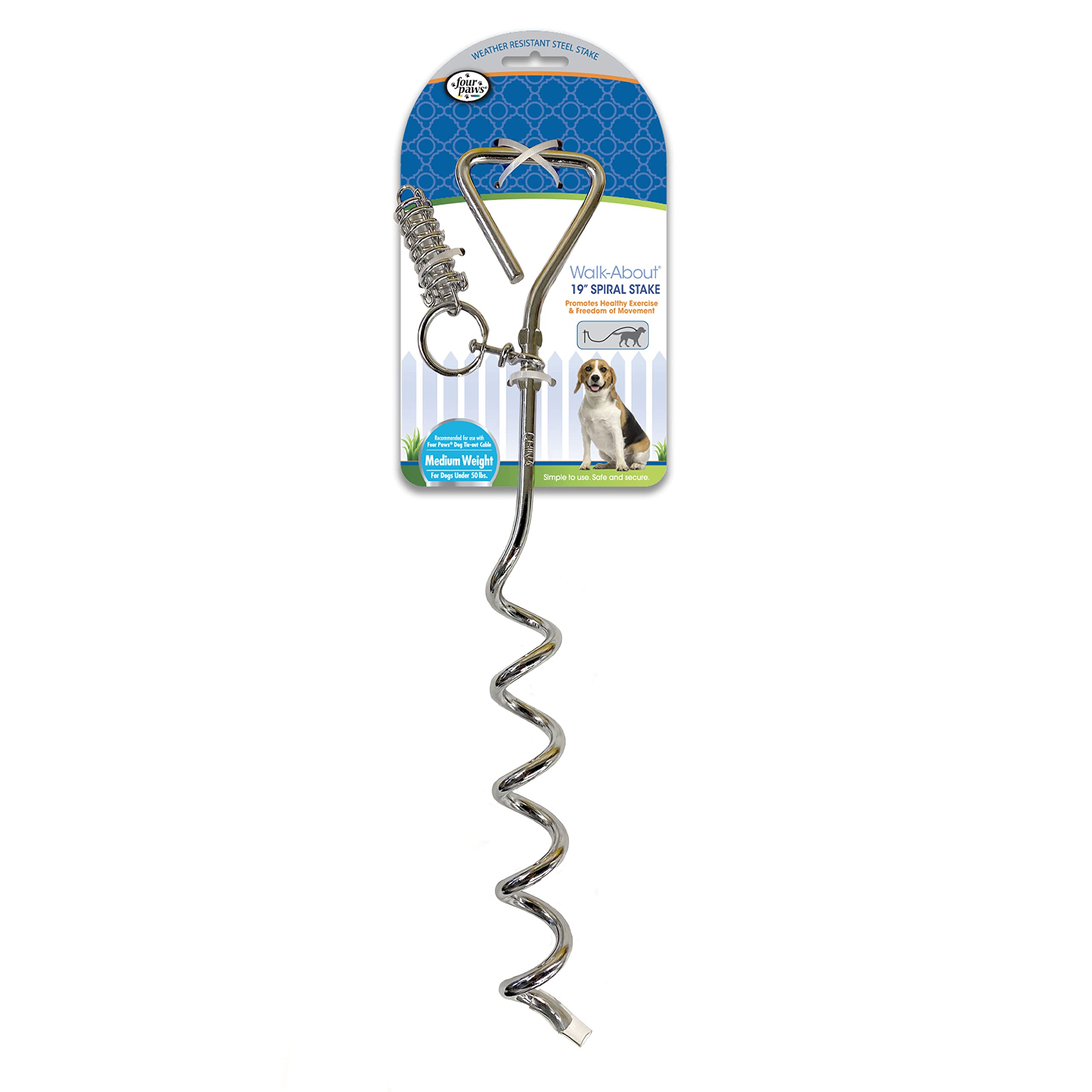 Four Paws Walk About Dog Spiral Tie Out Stake