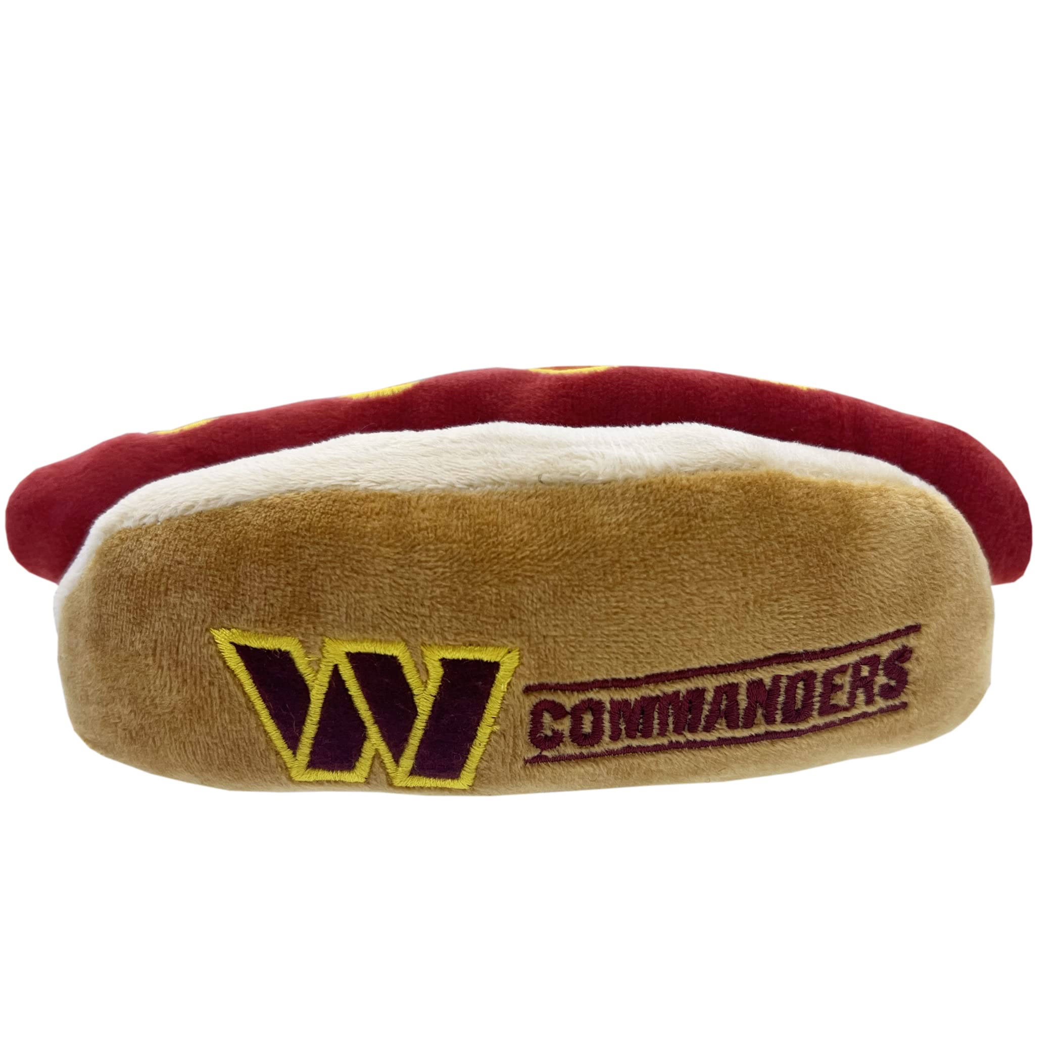Pets First NFL Washington Commanders HOT Dog Plush Dog & CAT Squeak Toy - Cutest HOT-Dog Snack Plush Toy for Dogs & Cats with In