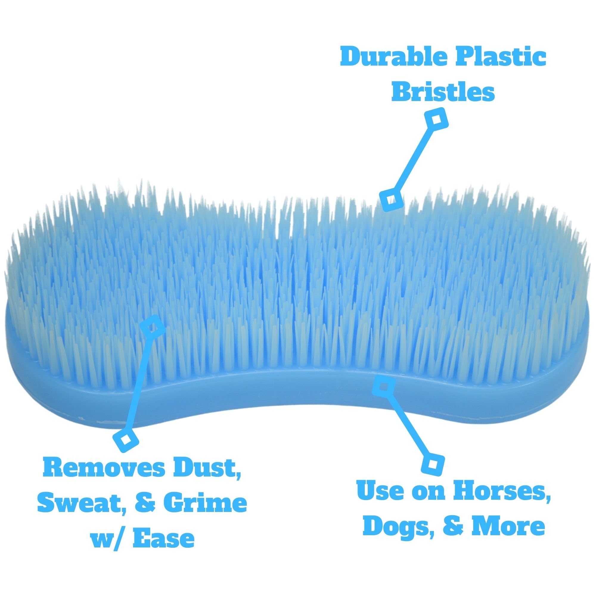 Intrepid International Magic Horse Brush, For Horse Grooming Kit W/Durable Plastic Bristles, Horse Brushes For Grooming, Light B