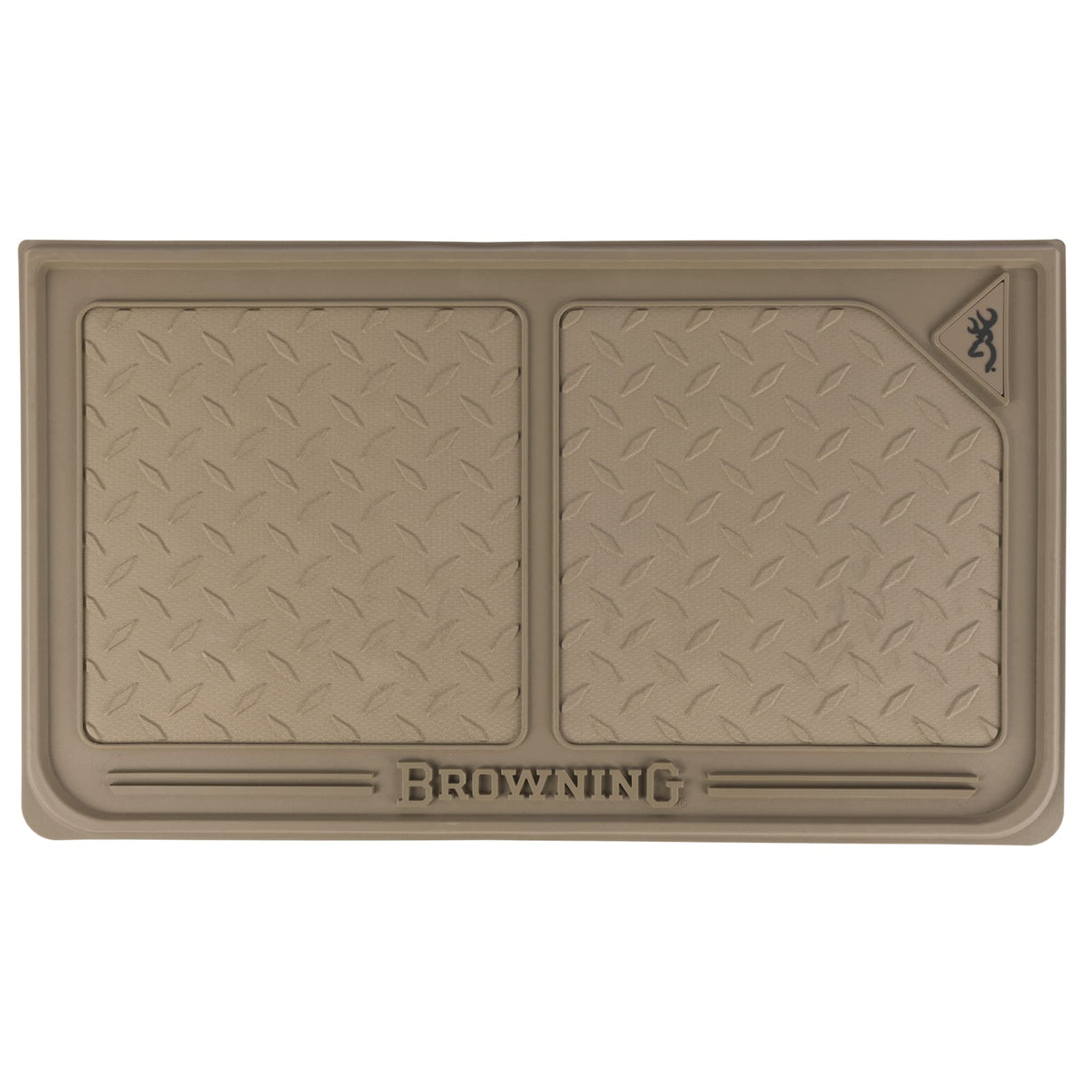 Browning Pet Dish Mat, Easy To Clean Dish Mat With Rubber Non-Skid Base, Elk Grey