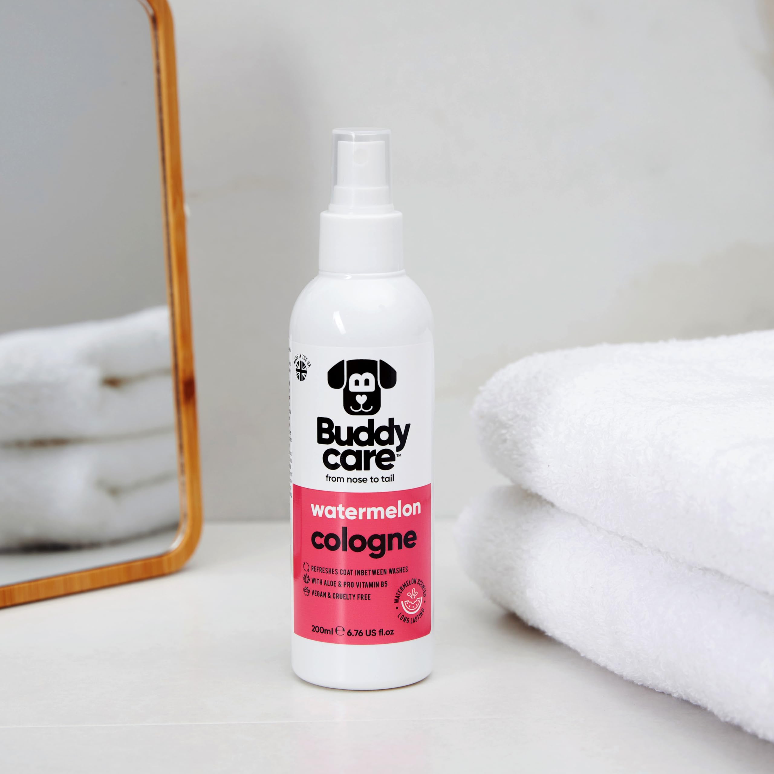 Buddycare Dog Cologne - Watermelon - 200Ml - Delicate And Powdery Scented Dog Cologne - Refreshes Between Dog Washes