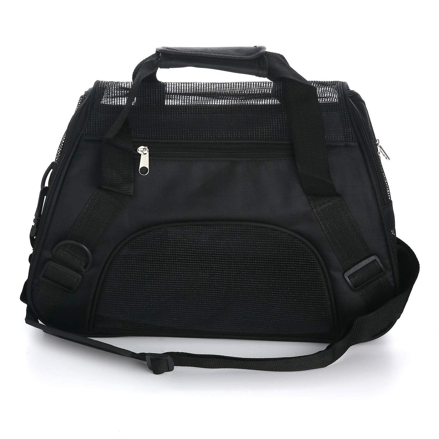 Muchl Cat Carrier Soft-Sided Pet Carrier For Small Medium Cats, Puppies, Dog Carrier Pet Travel Bag For Small Dogs Comfort Portable Foldable Pet Bag Airline Approved (Medium Black)