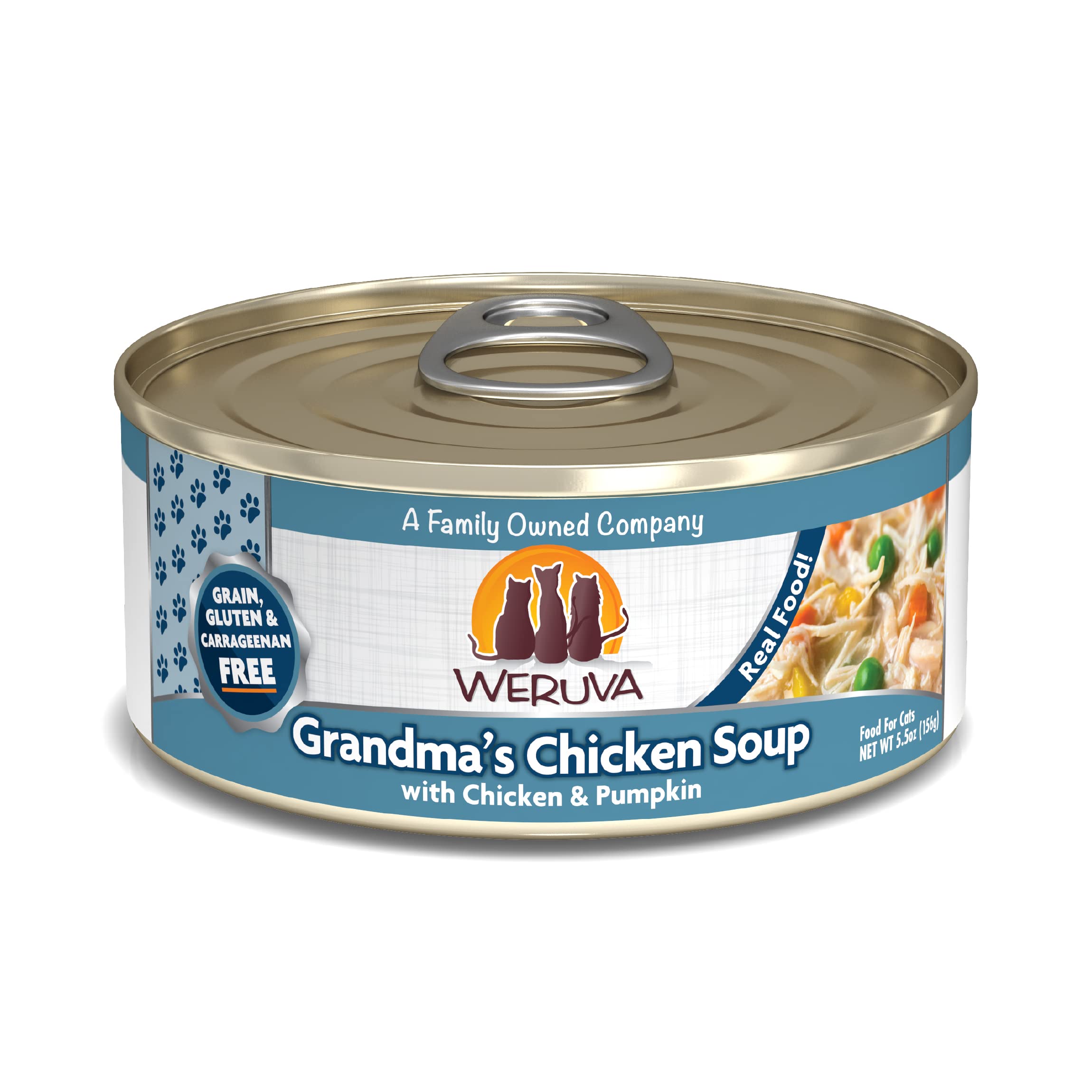 Weruva Classic Cat Food, Grandma?S Chicken Soup with Chicken Breast & Veggies, 5.5Oz Can (Pack of 24)